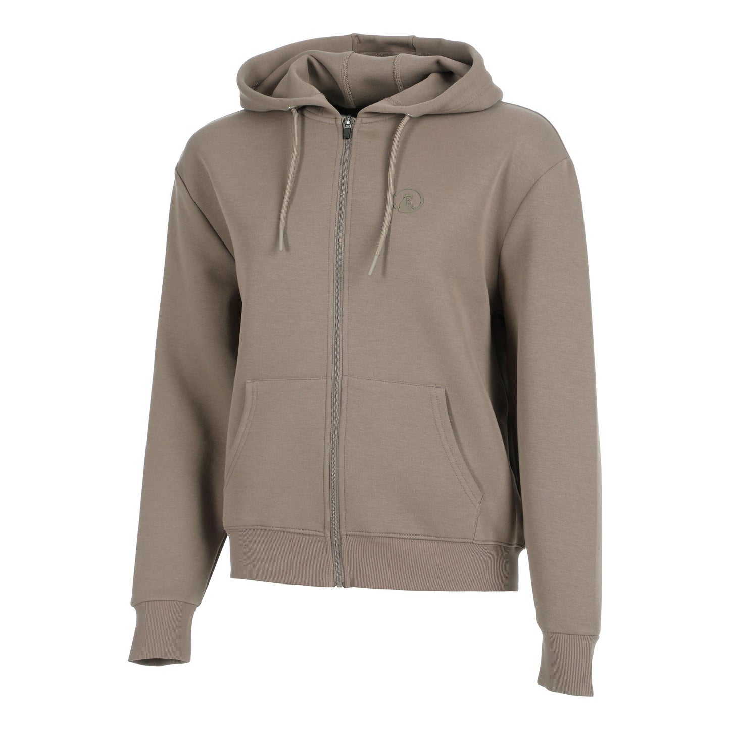 Quiet Please Tonal Core Zip Sudadera con cremallera Mujeres - gris, marrón