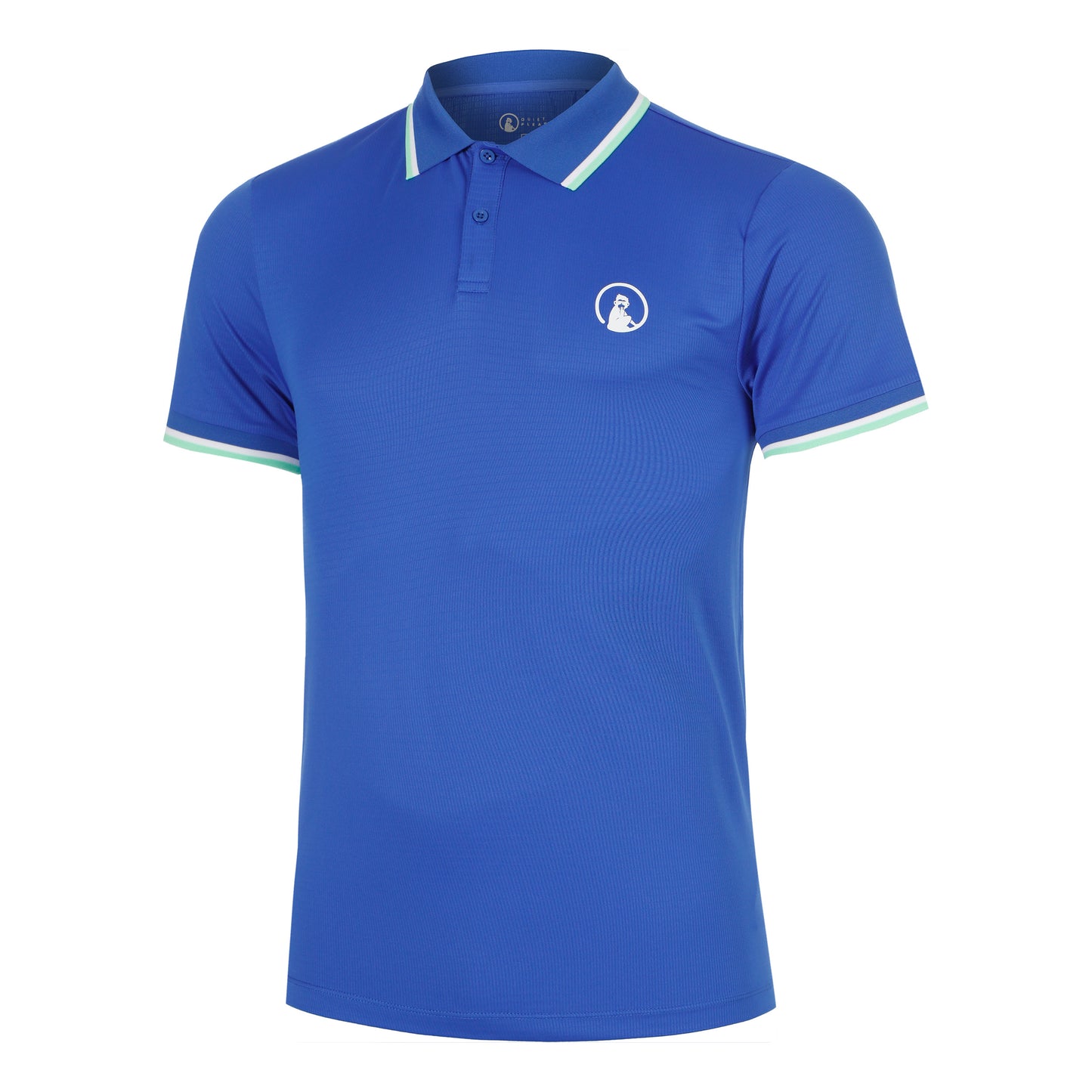Quiet Please Joy Tournament Tipping Polo Hombres - azul, blanco