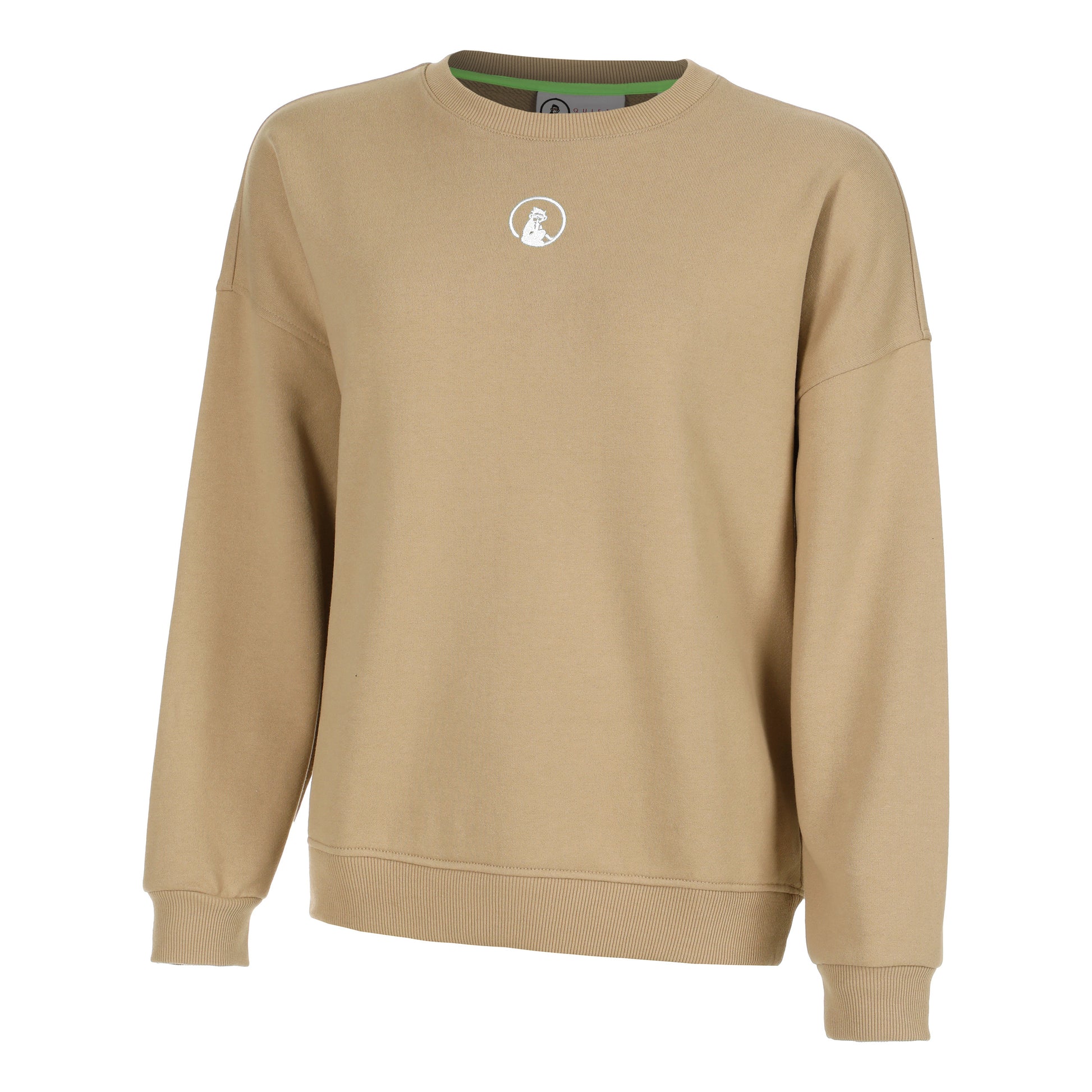 Quiet Please Wild Oversize Sudadera Mujeres-Beige