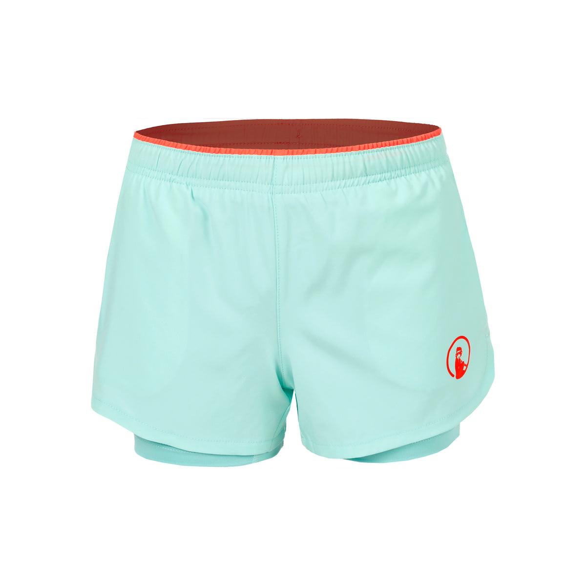 Quiet Please Point 2in1 Shorts Chicas - turquesa, rojo
