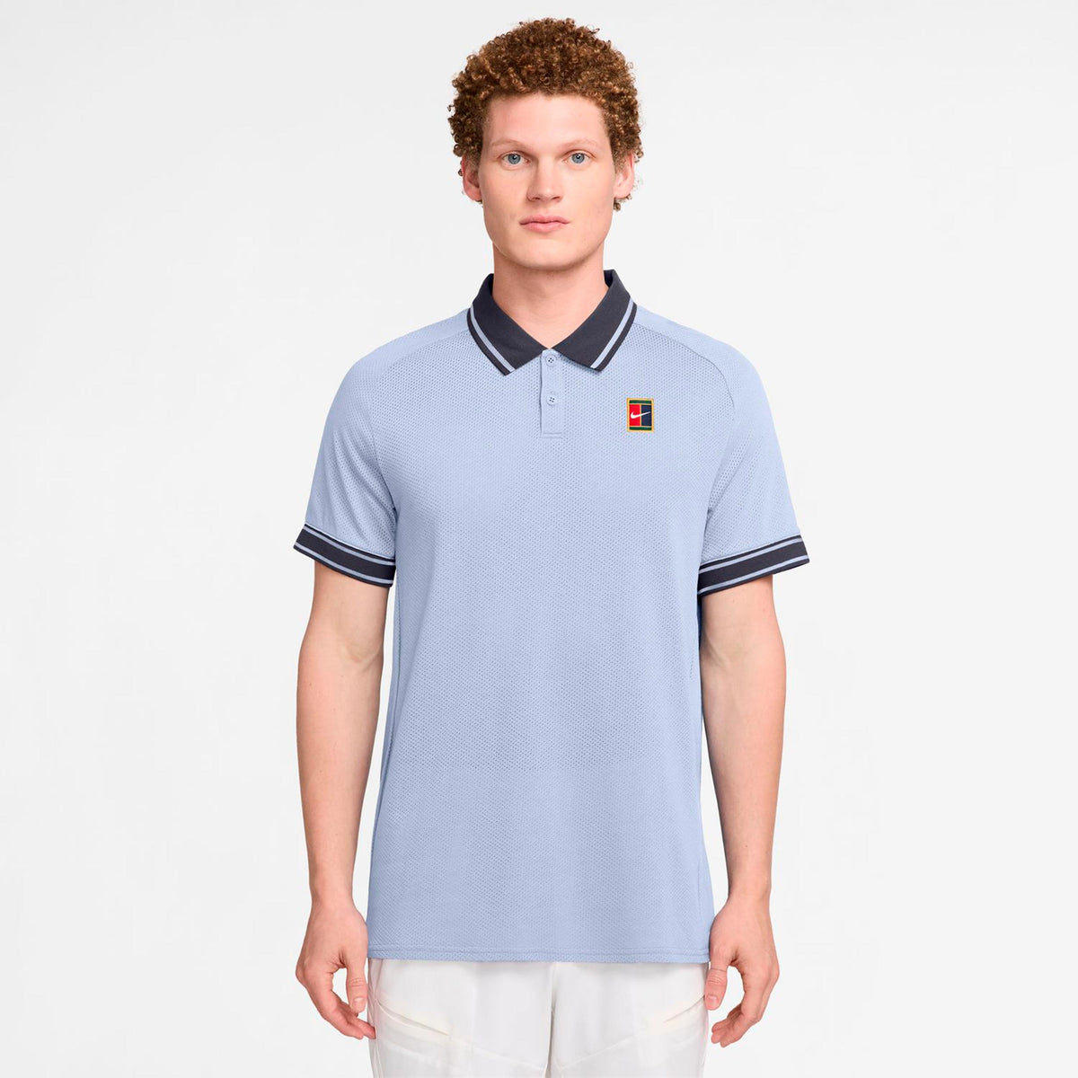 Nike Court Heritage Polo Hombres - azul-gris