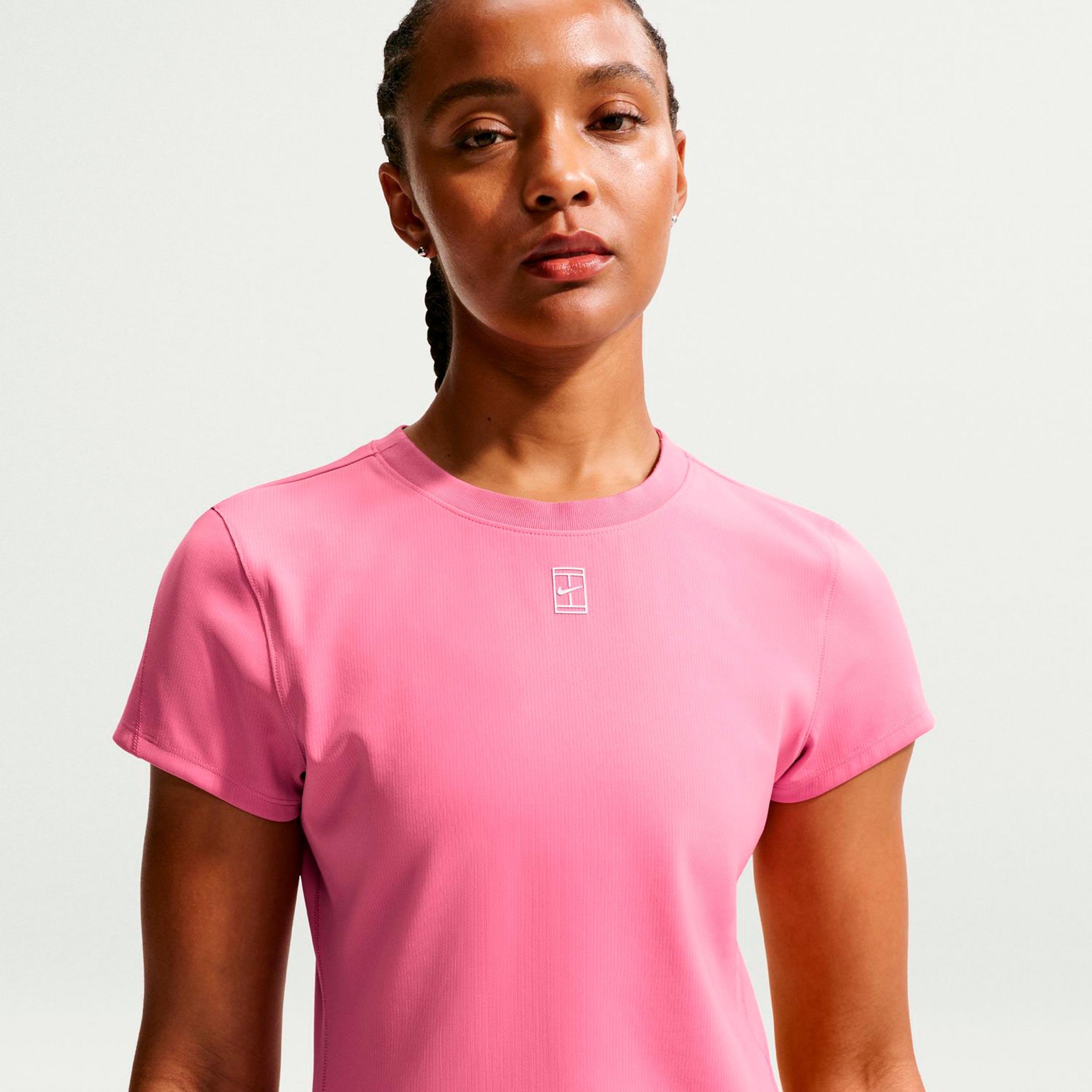 Nike Court Dri-FIT Advantage Camiseta de manga corta Mujeres - rosa
