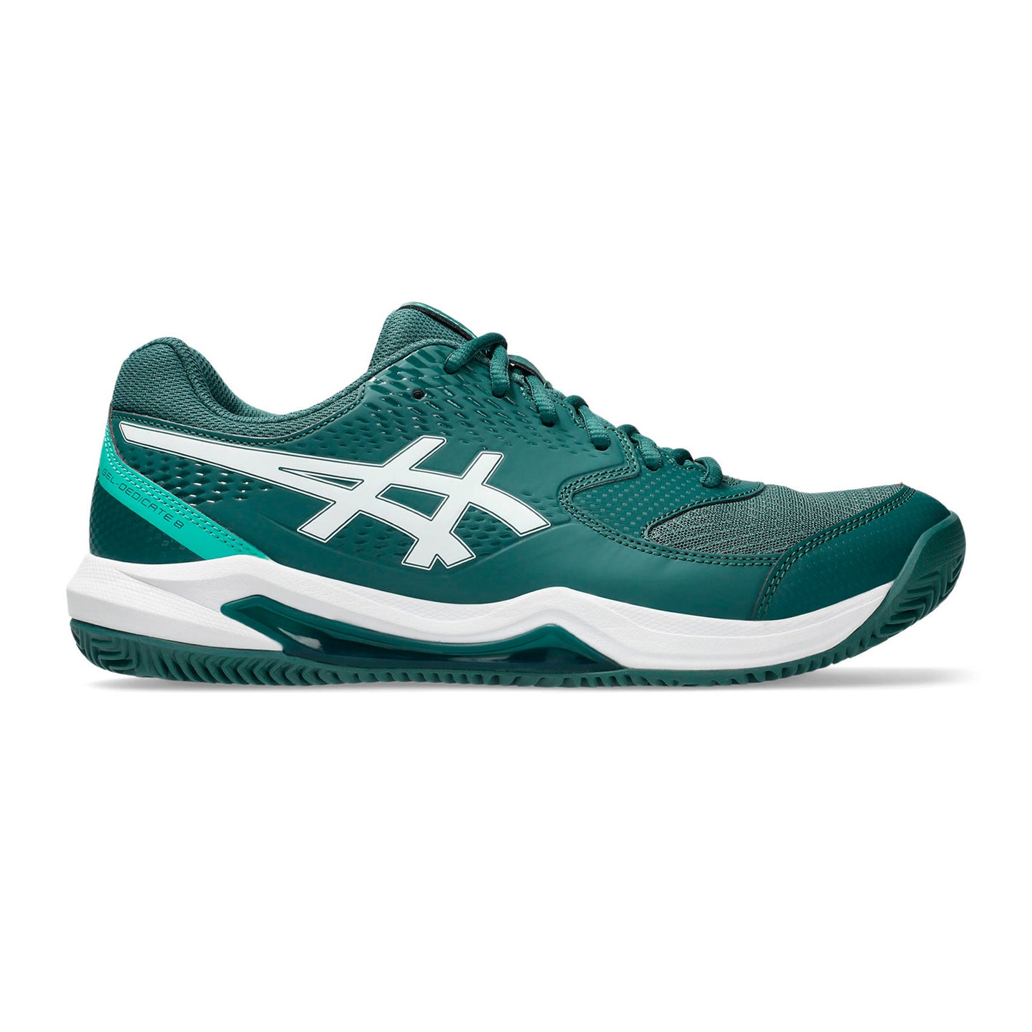 ASICS Gel-Dedicate 8 Zapatilla tierra batida Hombres - color petróleo, turquesa