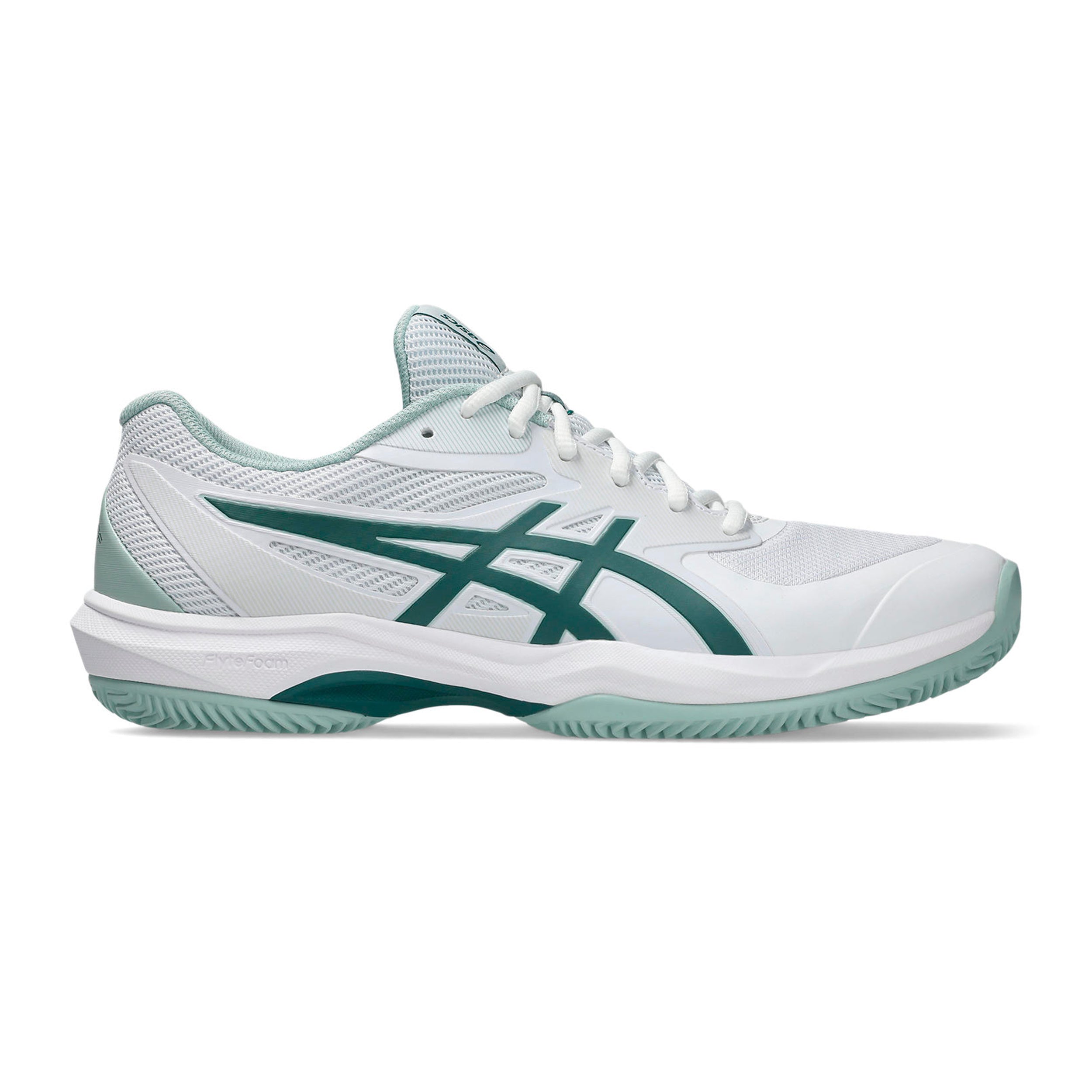 ASICS Game FF/OC Zapatilla tierra batida Hombres - blanco, color petróleo