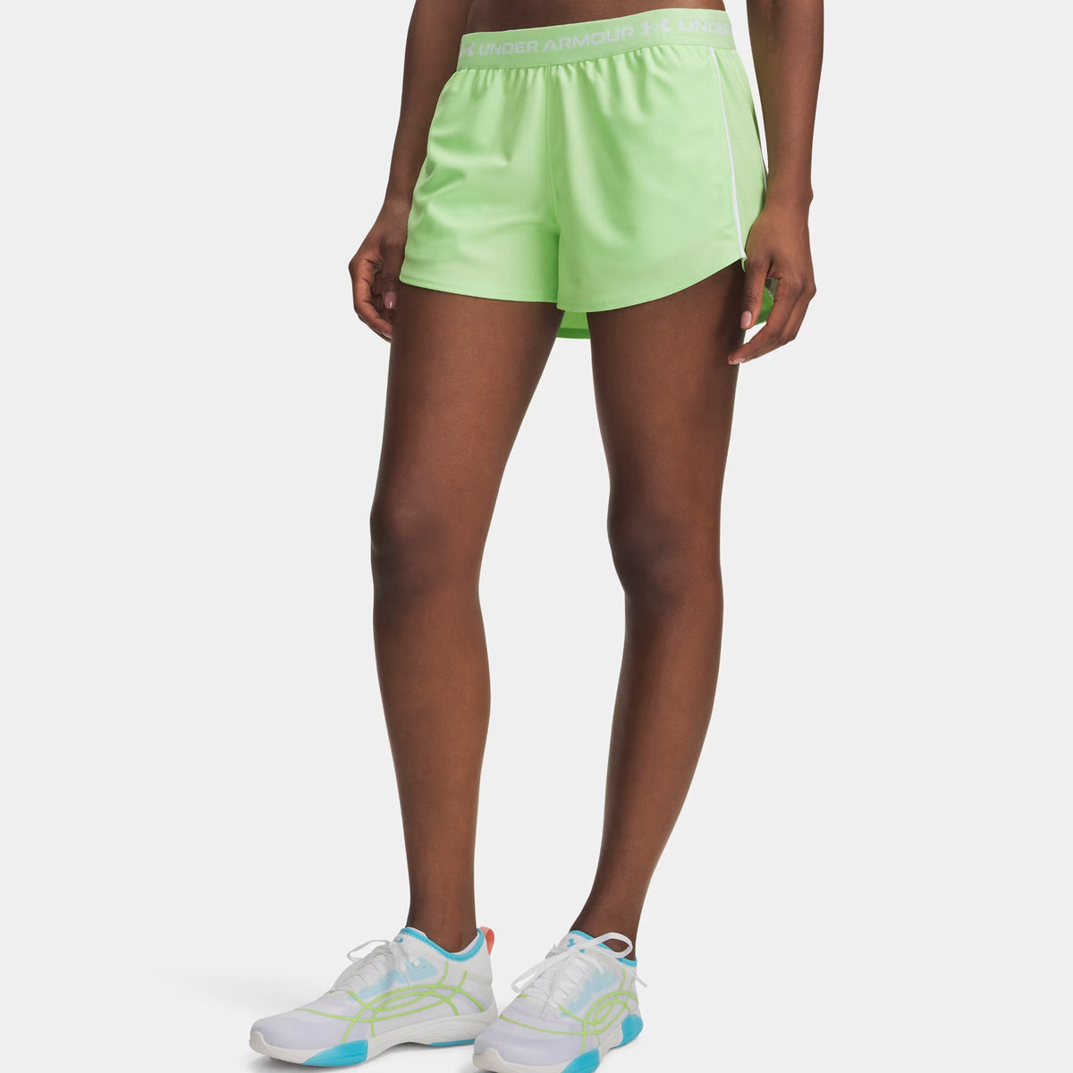 Under Armour Tech Play Up Shorts Mujeres-verde, verde oscuro