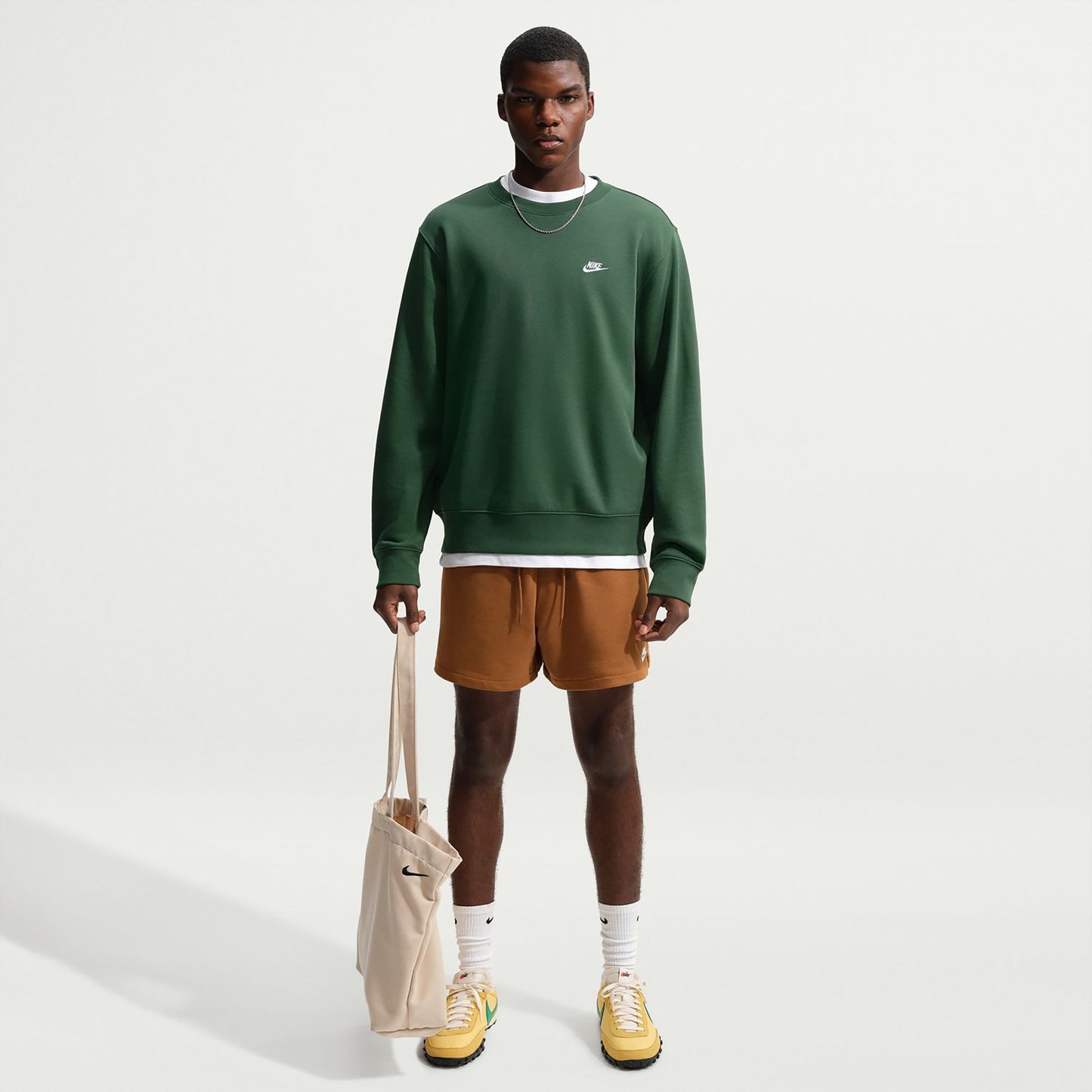 Nike Club Crew Sudadera Hombres - verde oscuro