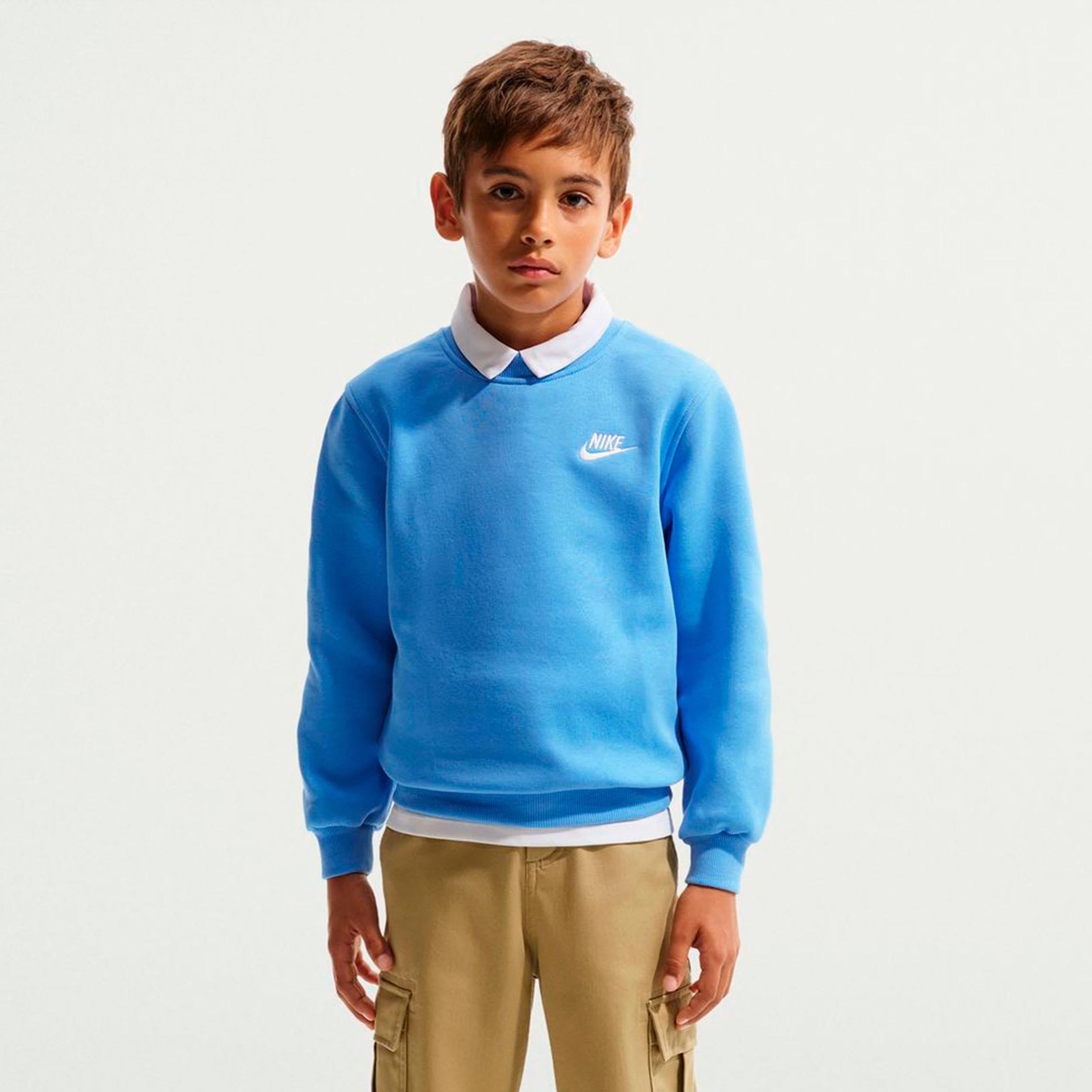 Nike Club Fleece Sudadera Niños-azul claro
