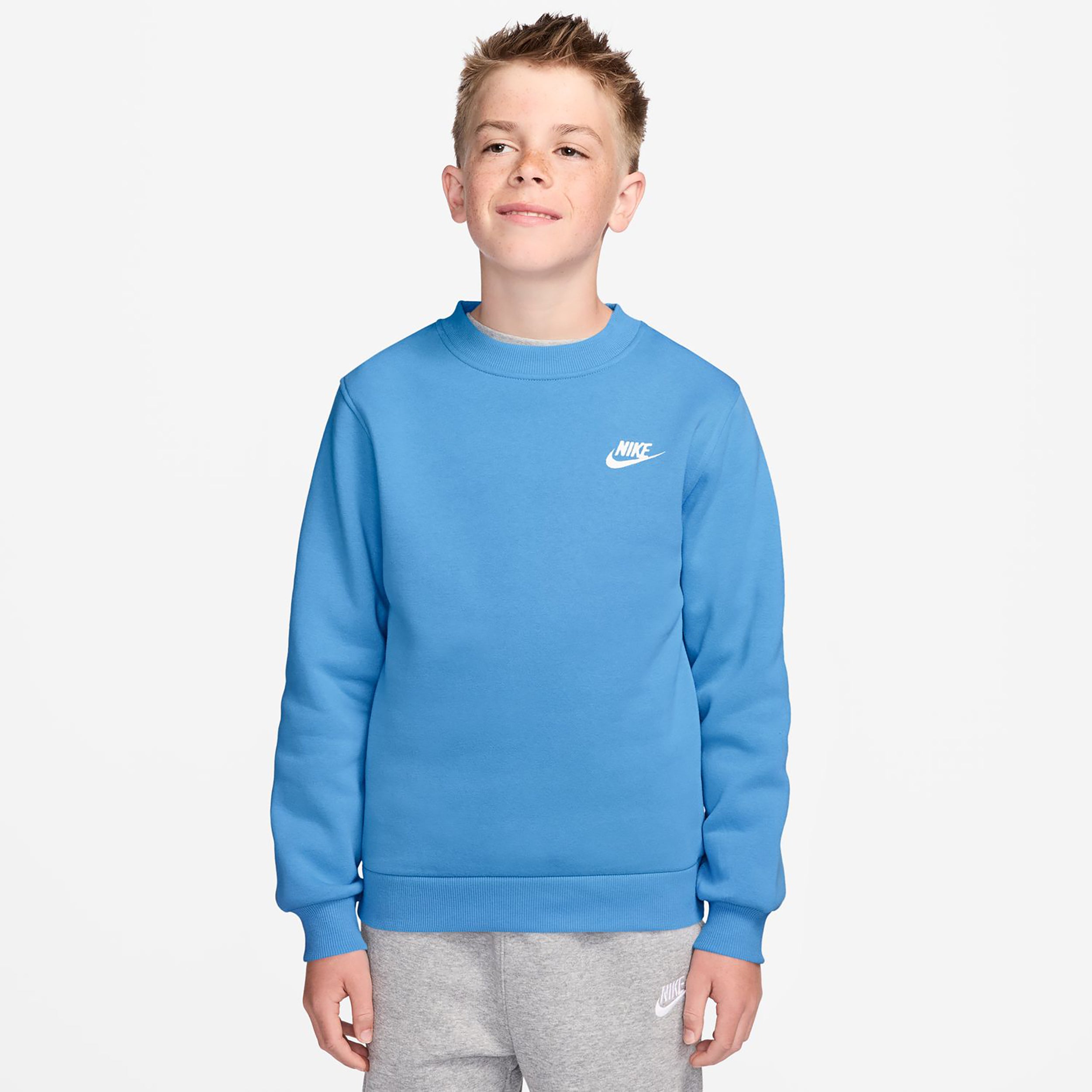 Nike Club Fleece Sudadera Niños - azul claro, blanco