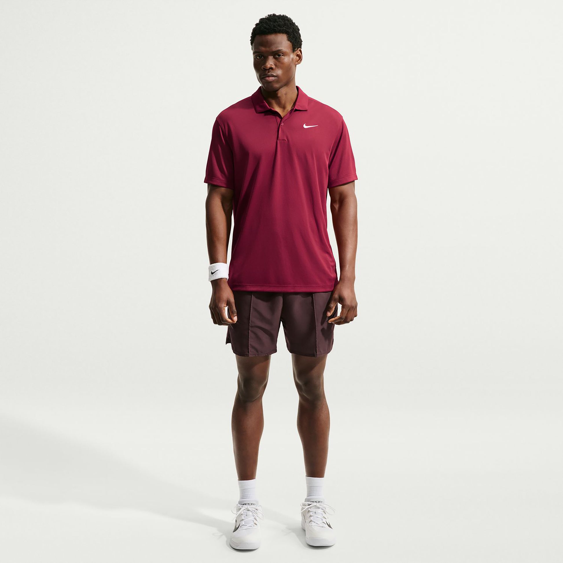 Nike Dri-Fit Victory Court Solid Polo Hombres - rojo vino