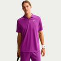 Dri-Fit Victory Court Solid Polo Hombres - lila, blanco