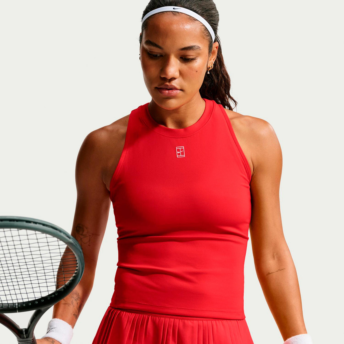 Nike Court Dri-FIT Advantage Camiseta de tirantes Mujeres - rojo