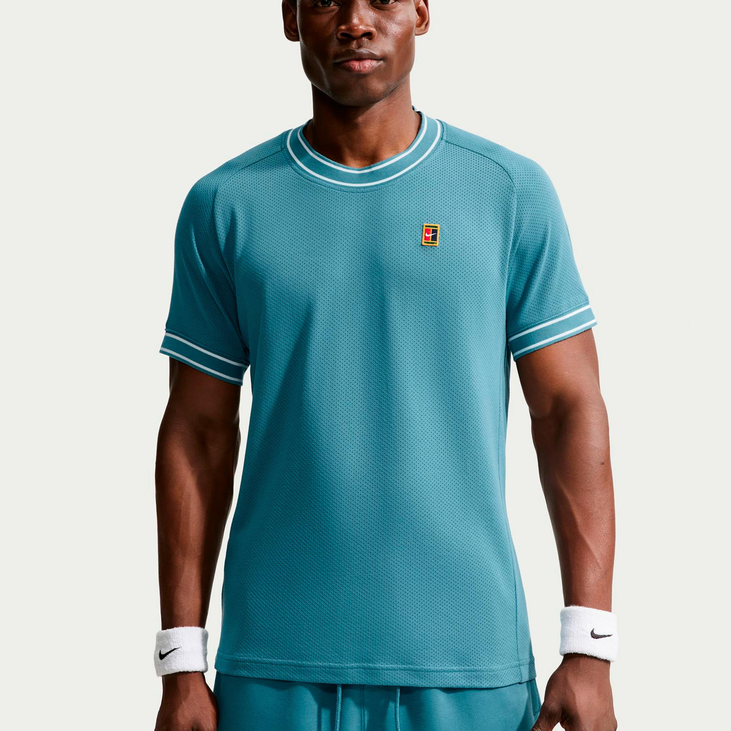 Nike Court Heritage Camiseta de manga corta Hombres - color petróleo