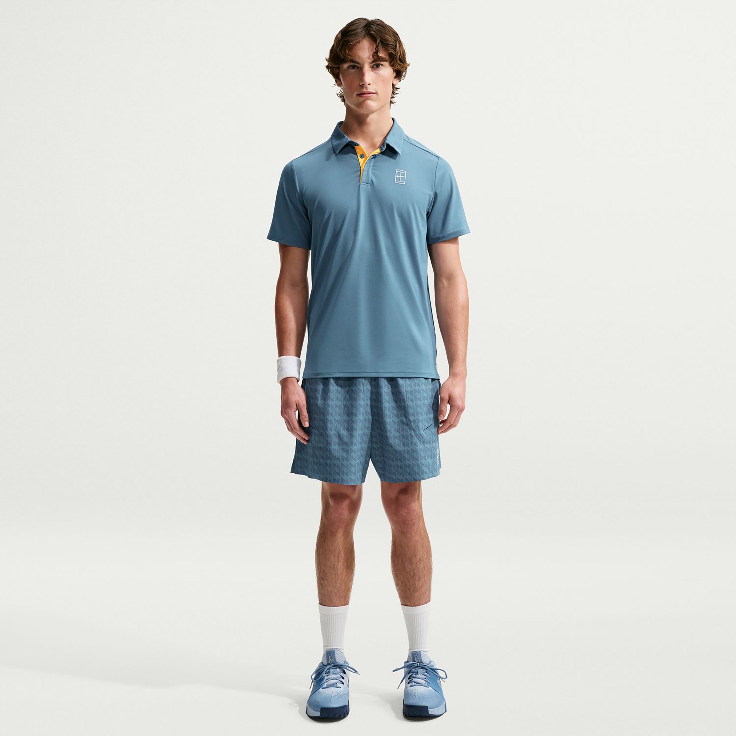 Nike Court Dri-FIT Advantage Polo Hombres - color petróleo