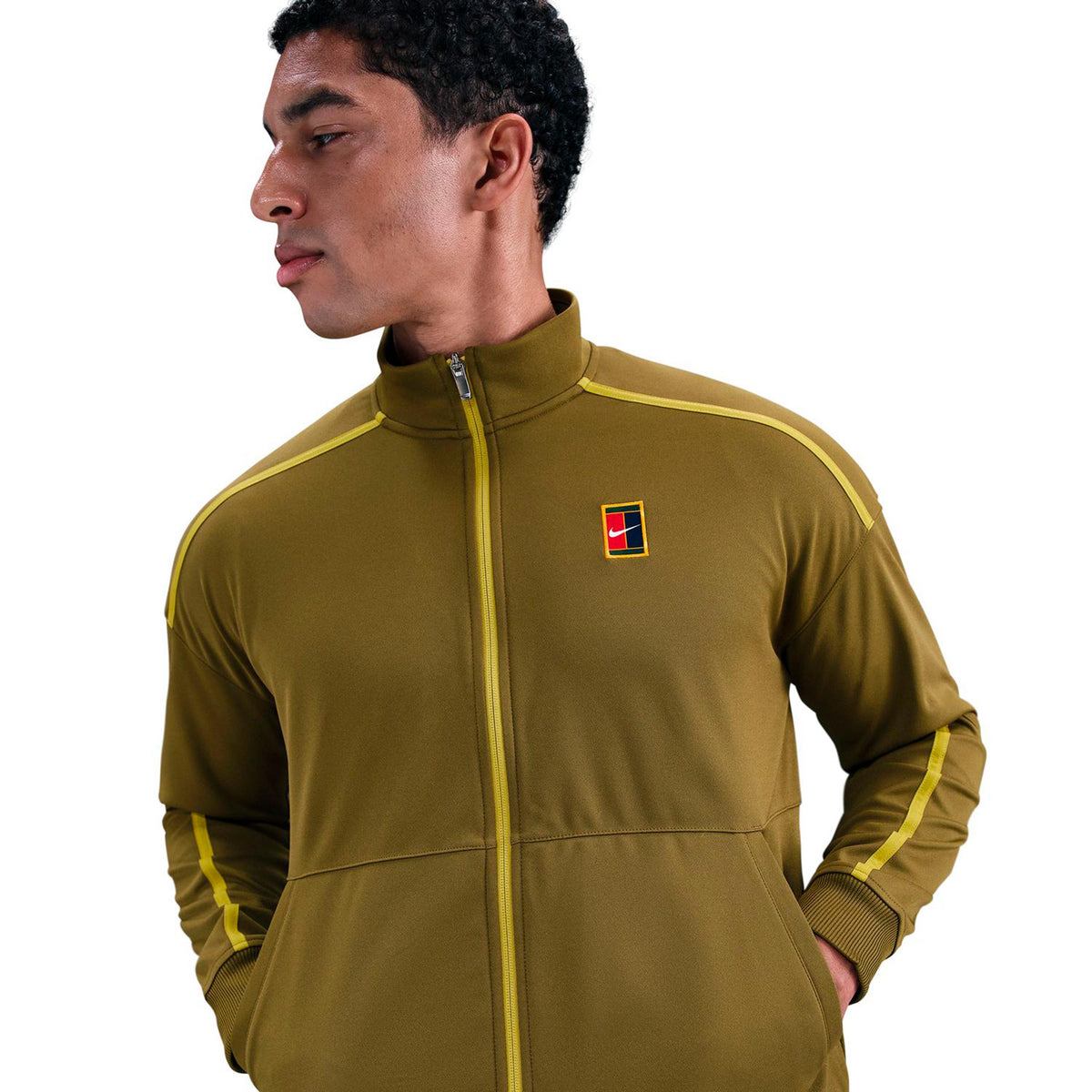 Nike Jannik Sinner Court Heritage Chaqueta de entrenamiento Hombres-oliva