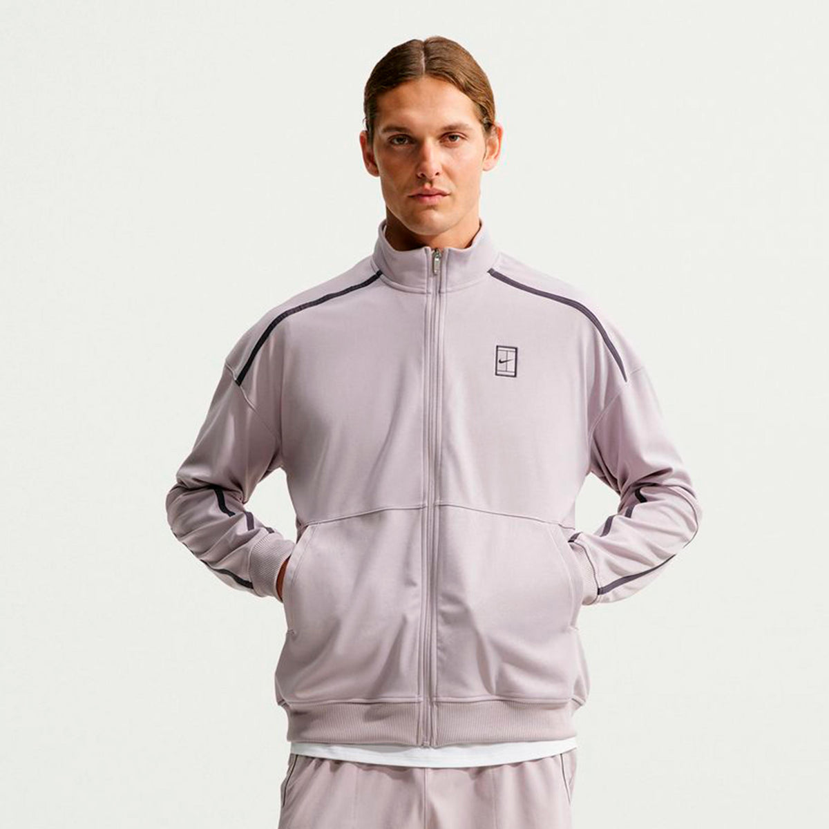 Nike Court Heritage Chaqueta de entrenamiento Hombres - gris, morado