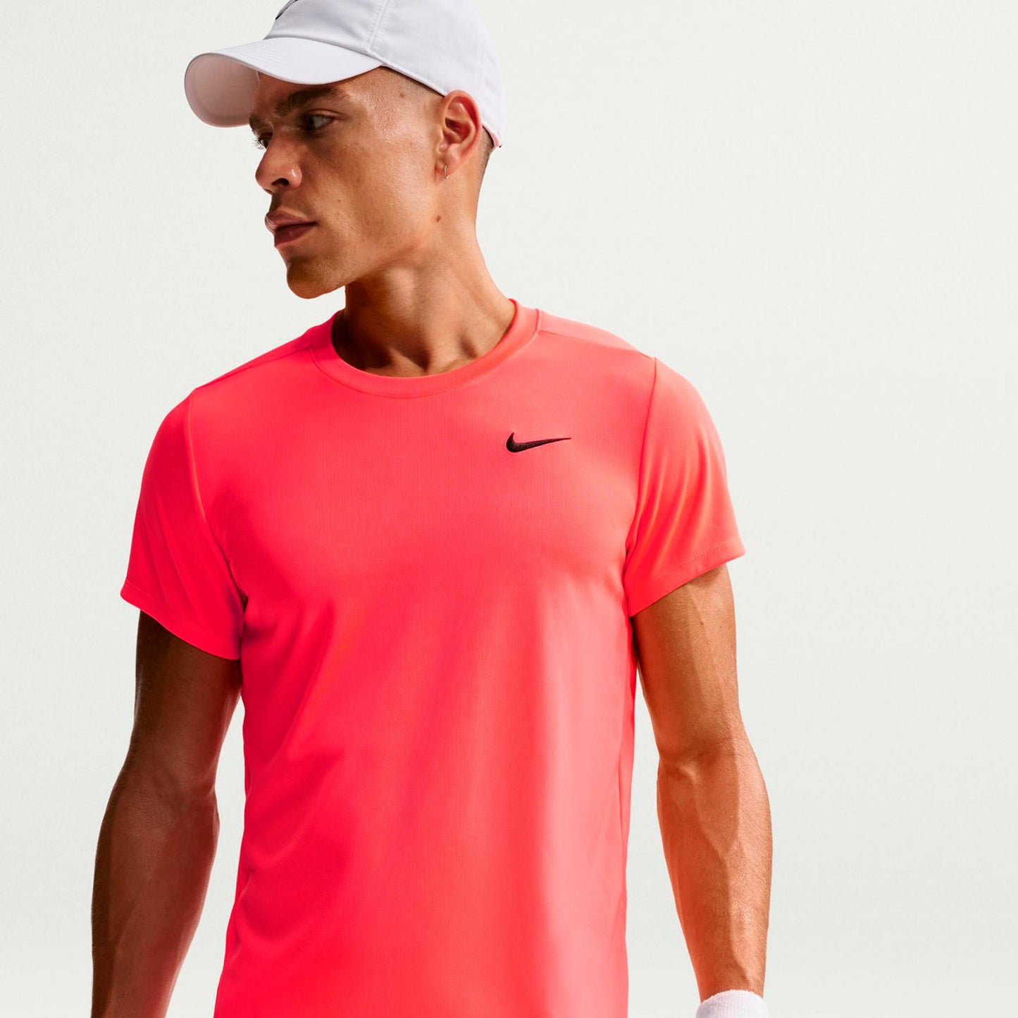 Nike Court Victory Dry Camiseta de manga corta Hombres - coral, negro