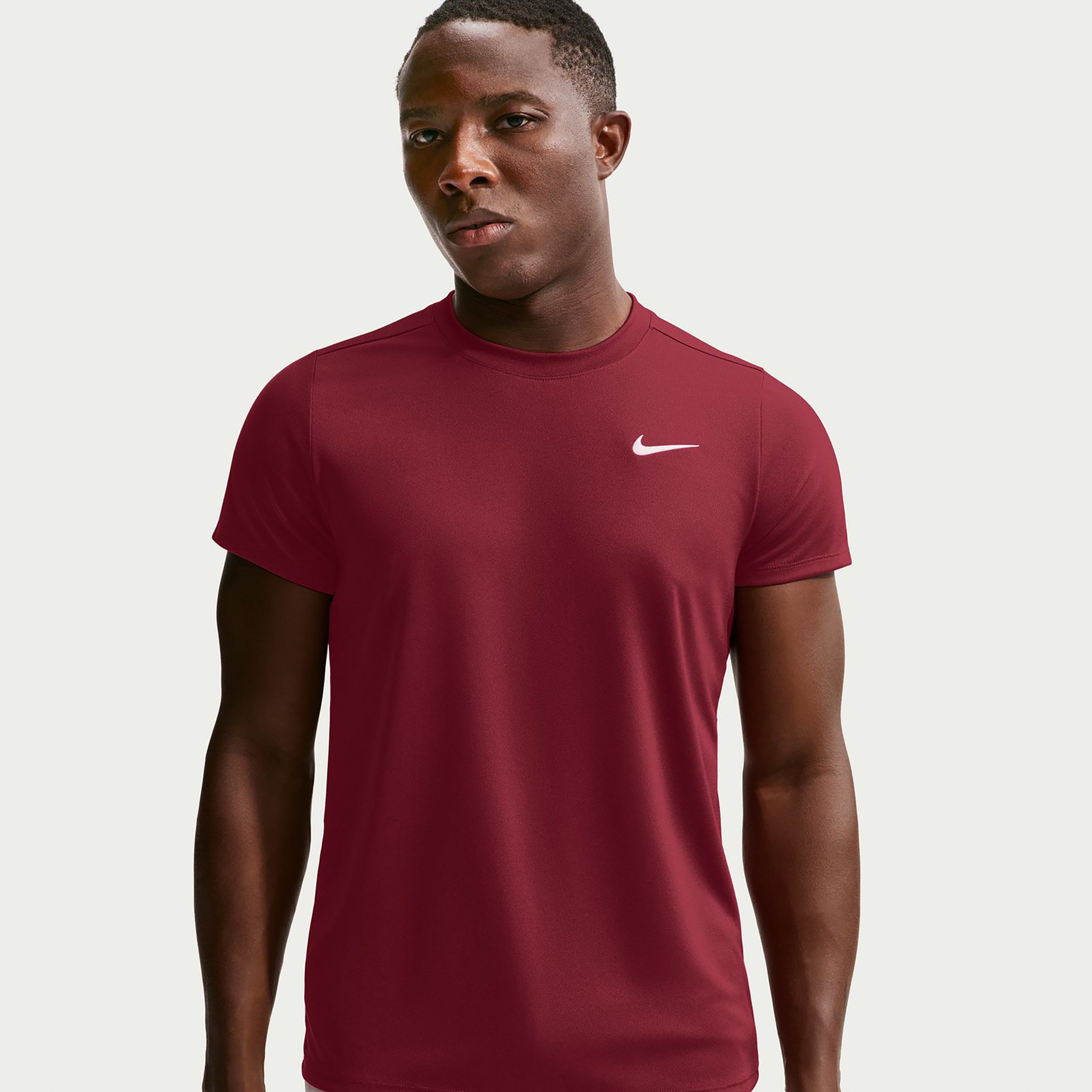 Nike Court Victory Dry Camiseta de manga corta Hombres - rojo vino