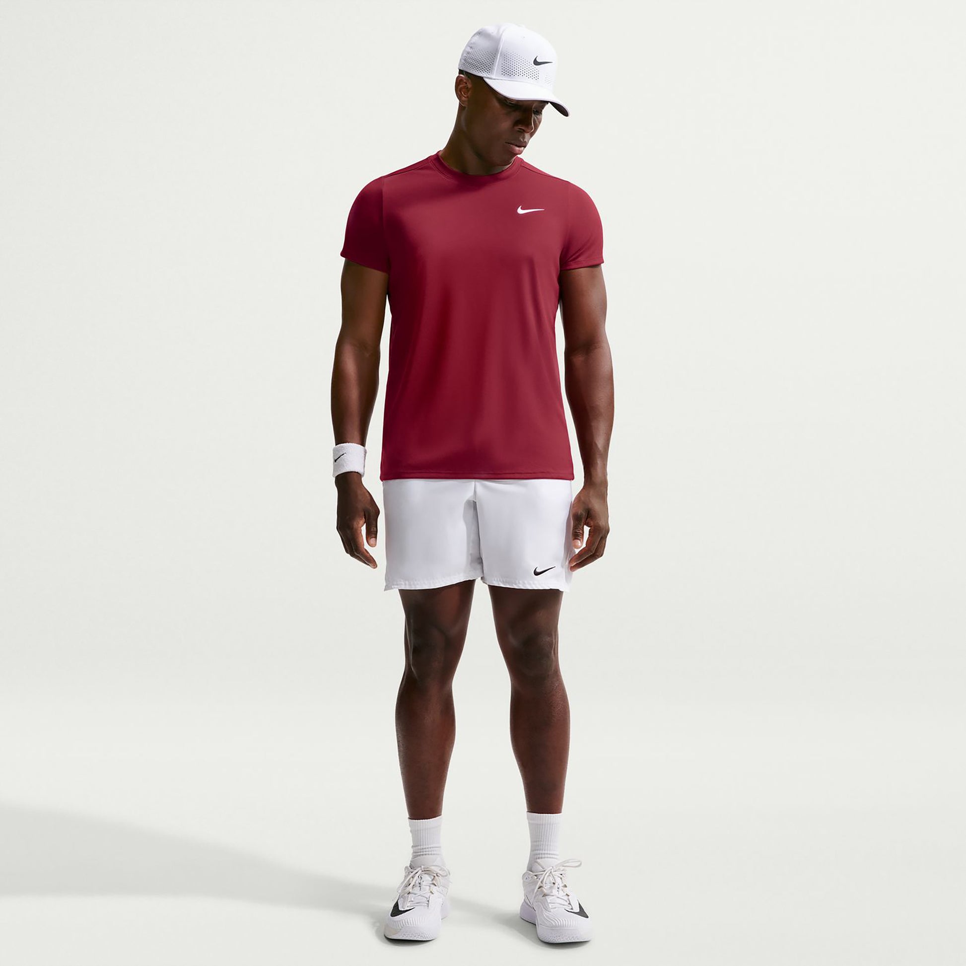 Nike Court Victory Dry Camiseta de manga corta Hombres - rojo vino