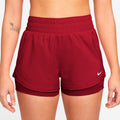 Dri-Fit One Mid Rise 2in1 3in Shorts Mujeres - rojo