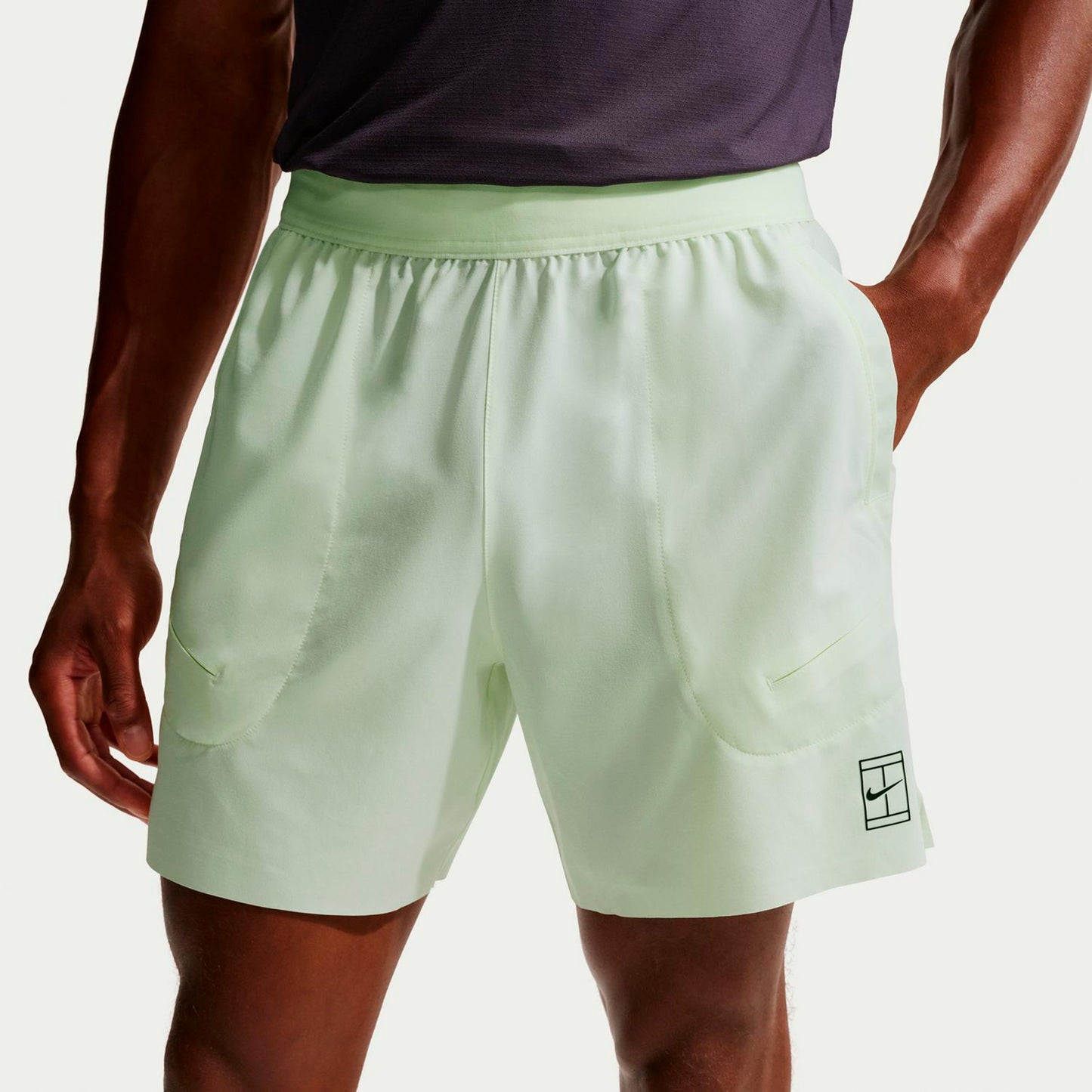 Nike Court Dri-FIT Advantage 6in Shorts Hombres-verde claro