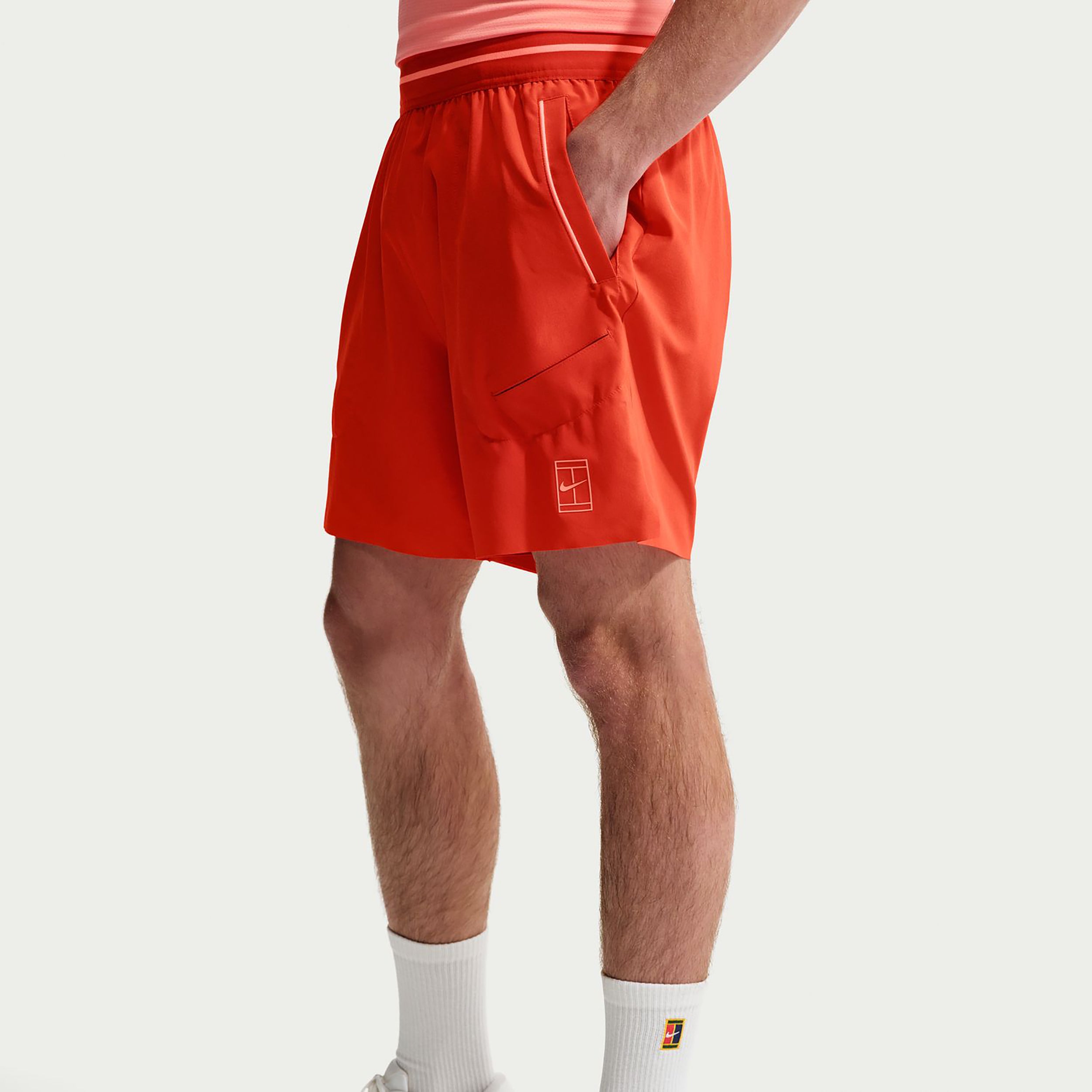 Nike Court Dri-FIT Advantage 6in Shorts Hombres - coral