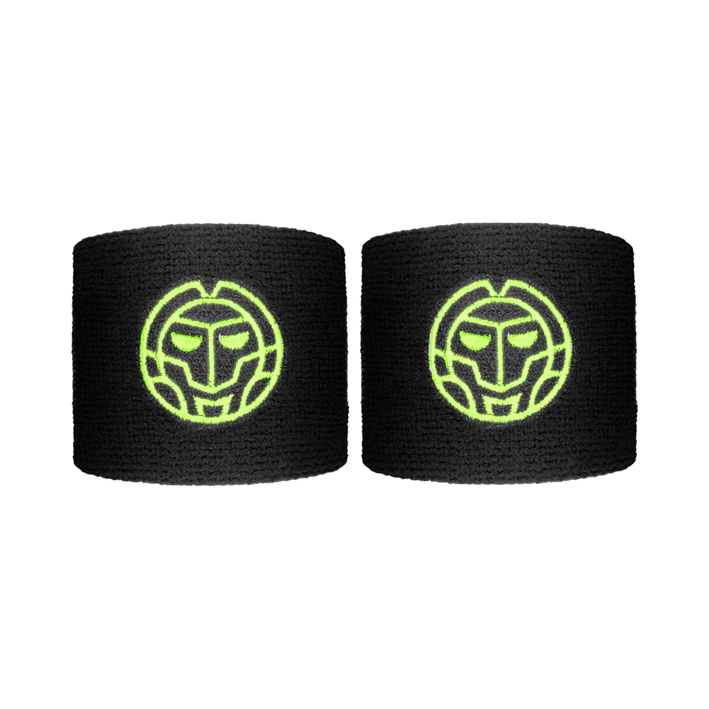 BIDI BADU Night Flash Cinta para sudor Pack de 2 corto - negro, amarillo neón