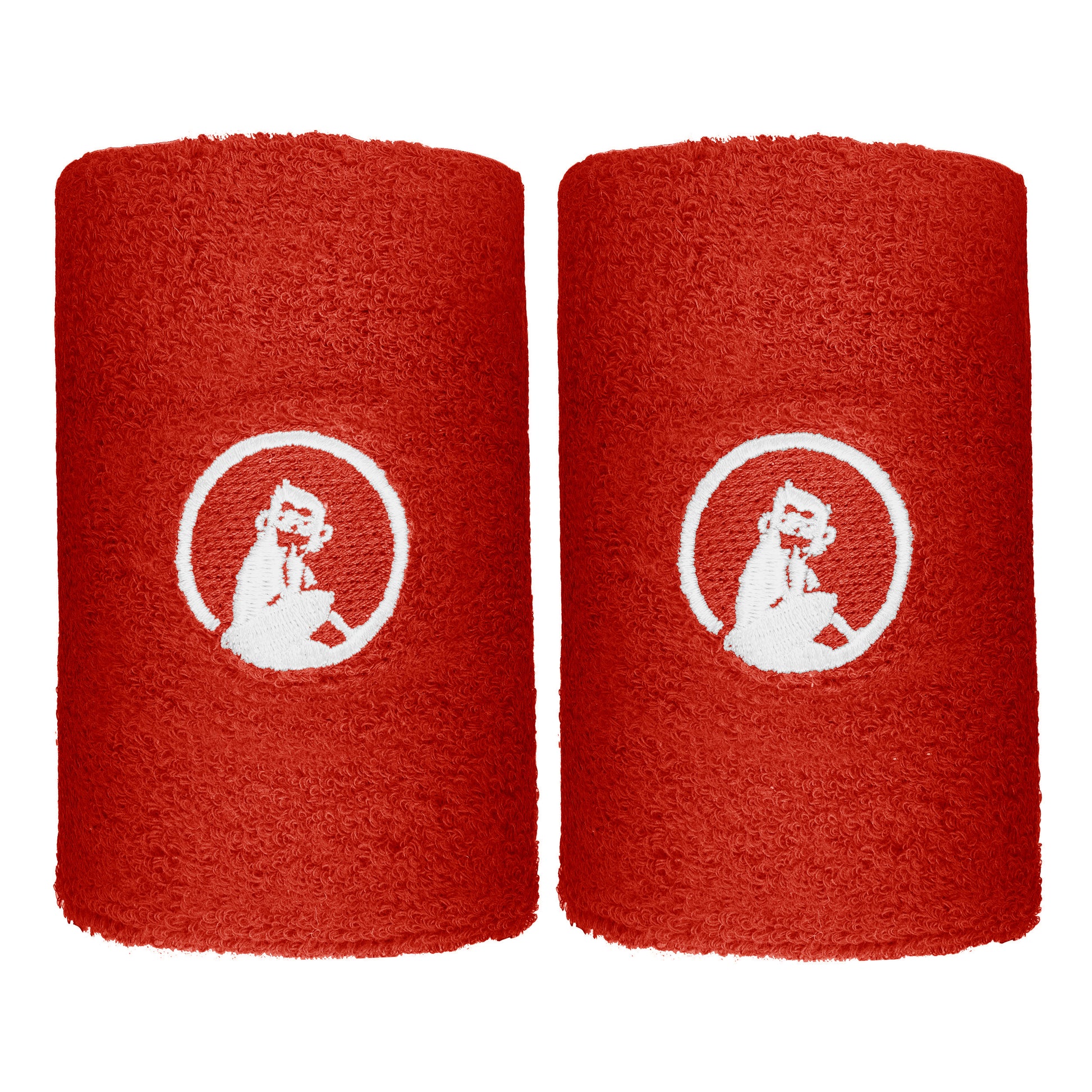 Quiet Please Cinta para sudor Pack de 2 largo - rojo, blanco