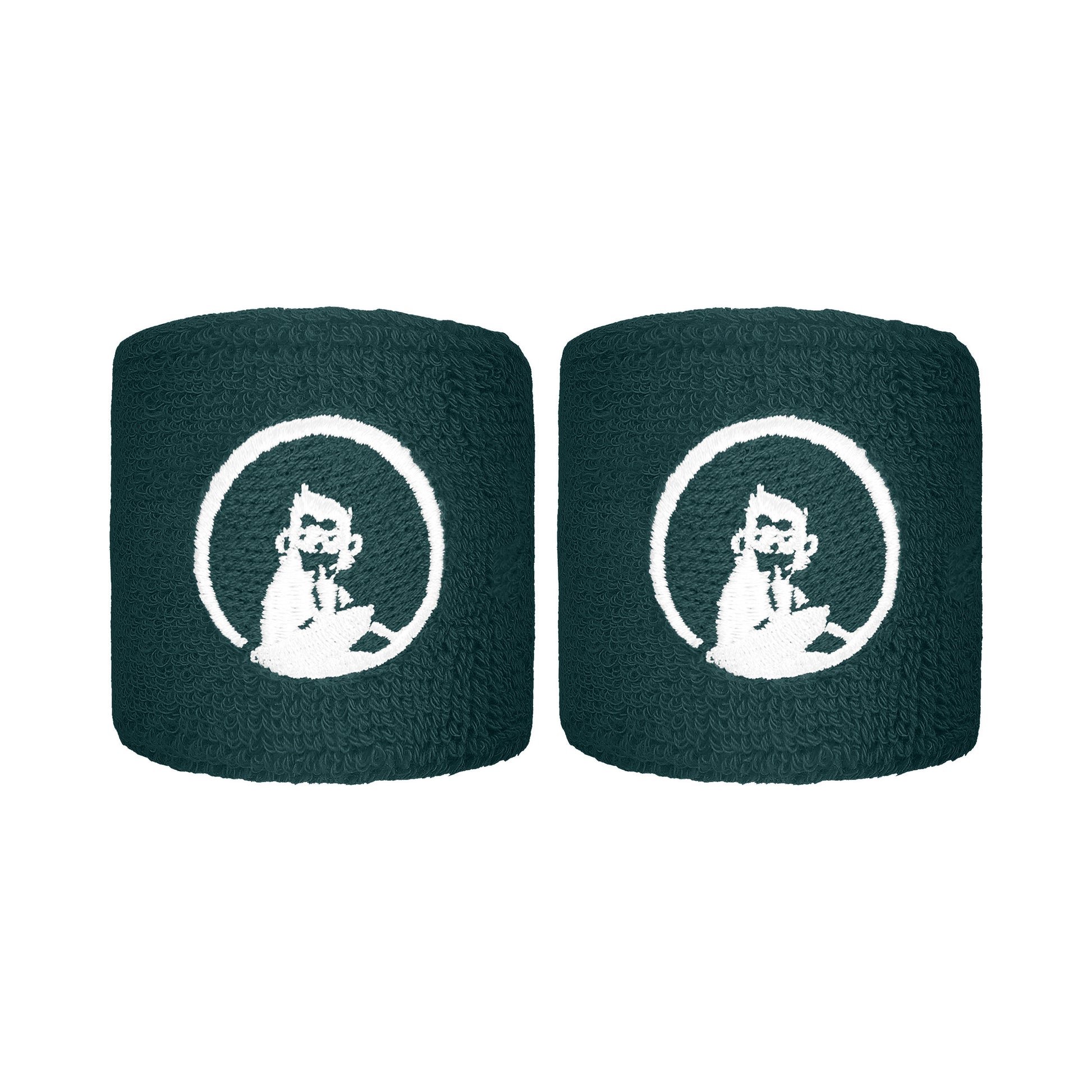 Quiet Please Cinta para sudor Pack de 2 corto - verde