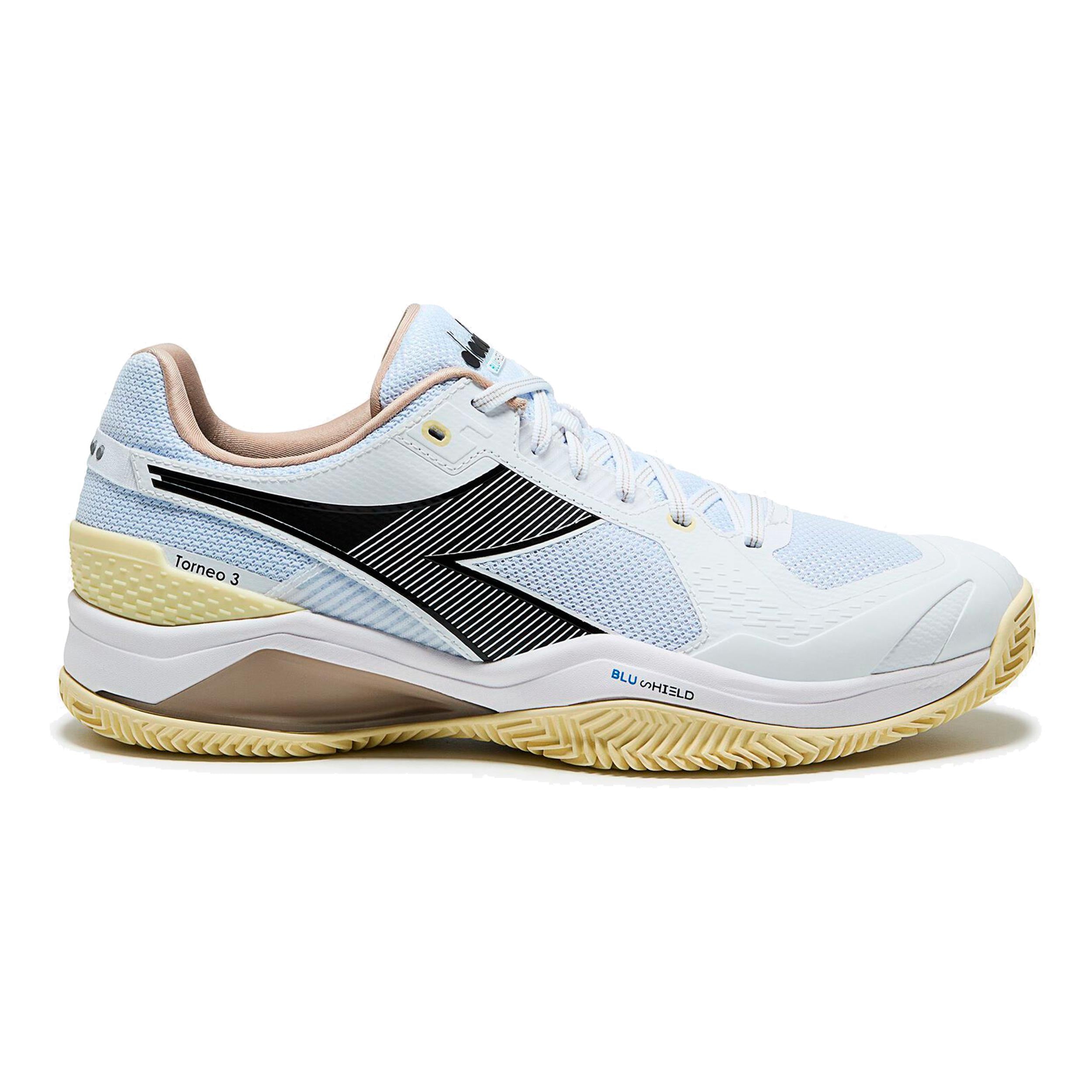 Diadora Blushield Torneo 3 Zapatilla tierra batida Hombres - azul claro, beige
