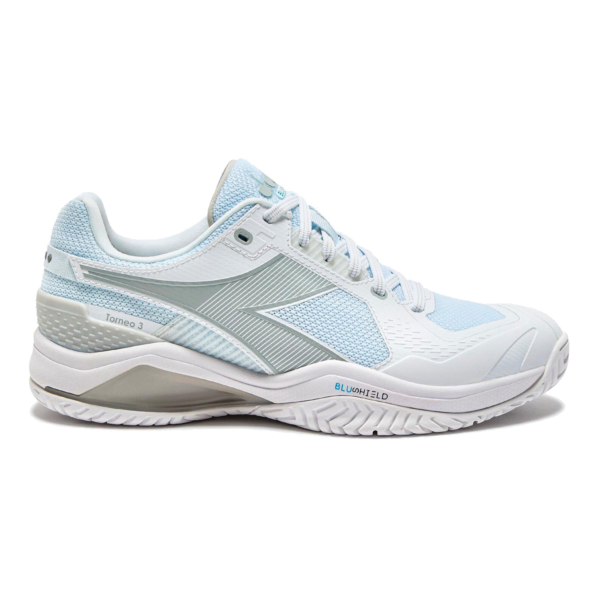 Diadora Blushield Torneo 3 Zapatilla todas las superficies Mujeres - blanco, plateado