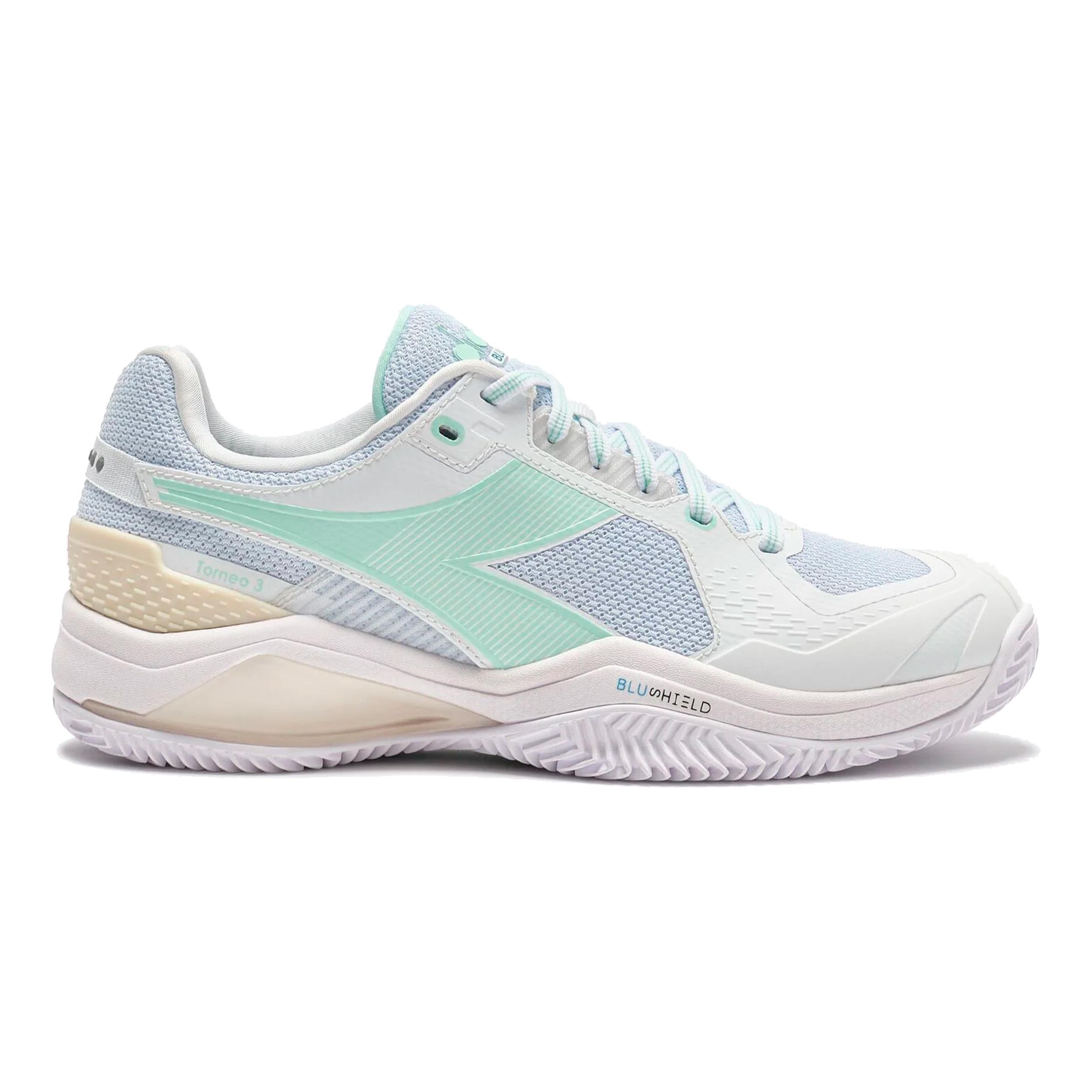 Diadora Blushield Torneo 3 Zapatilla tierra batida Mujeres-blanco, verde