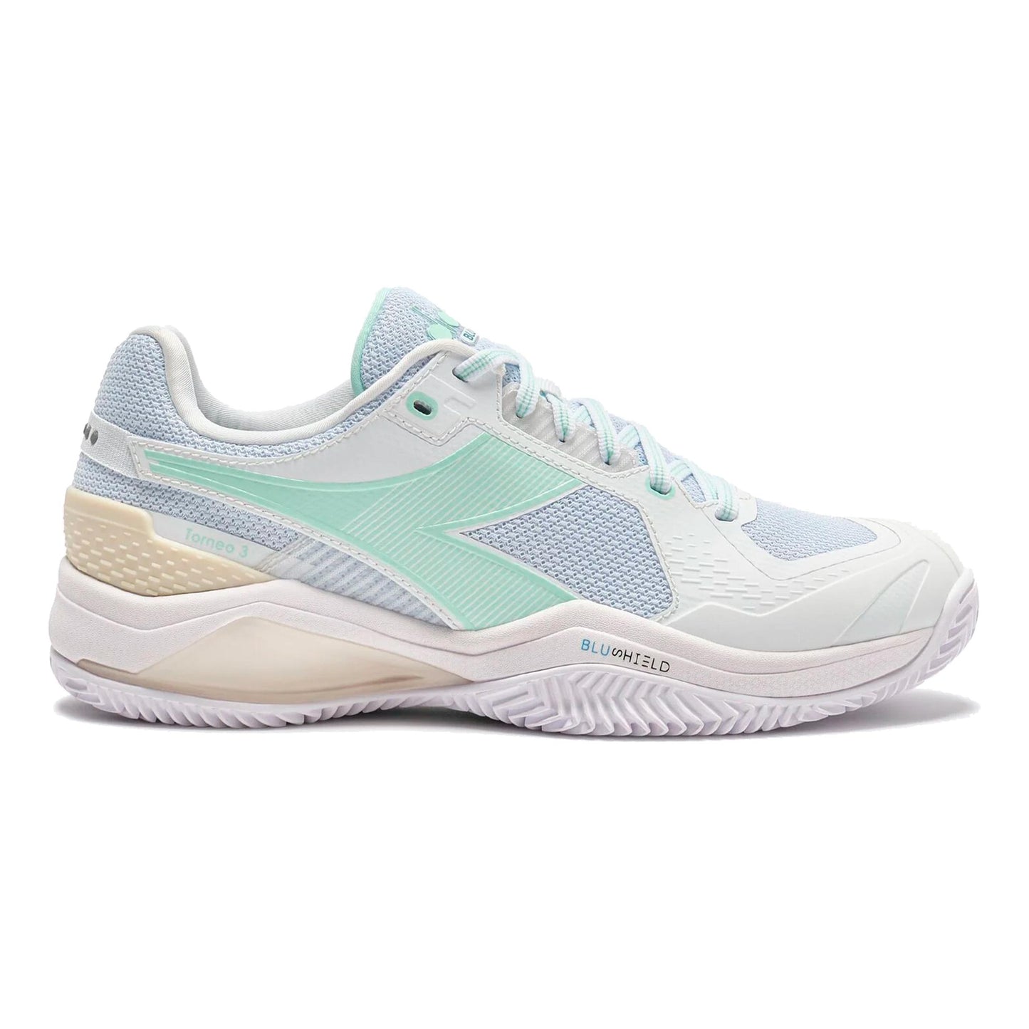 Diadora Blushield Torneo 3 Zapatilla tierra batida Mujeres-blanco, verde
