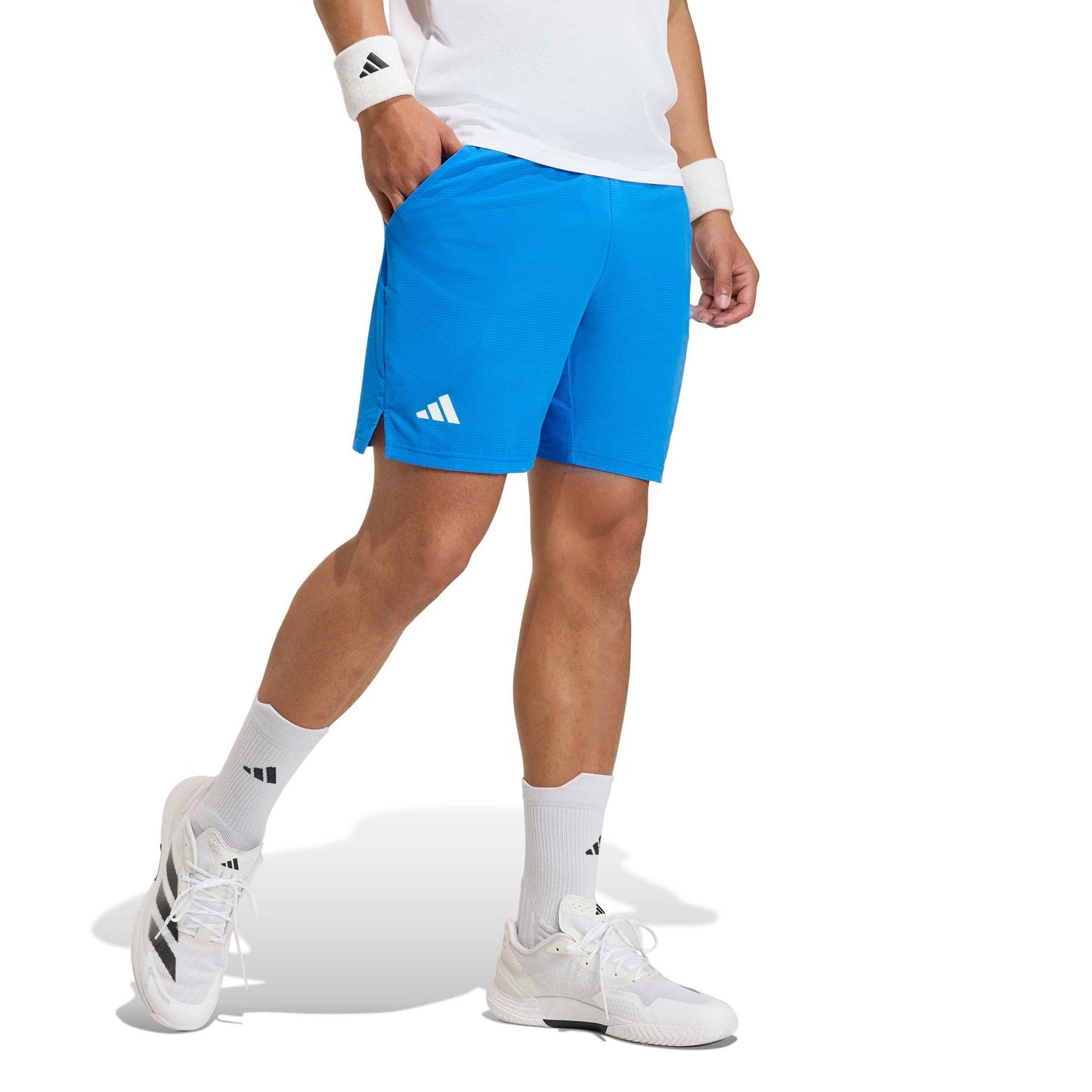 adidas 7Inch Ergo Shorts Hombres - azul, blanco