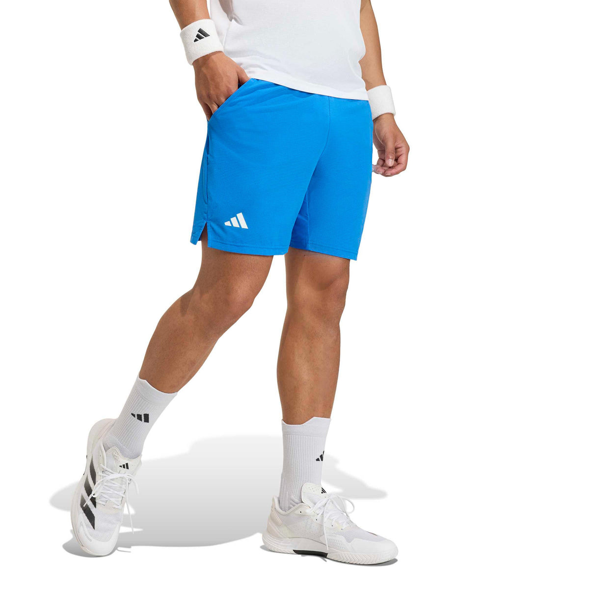adidas 7Inch Ergo Shorts Hombres - azul, blanco