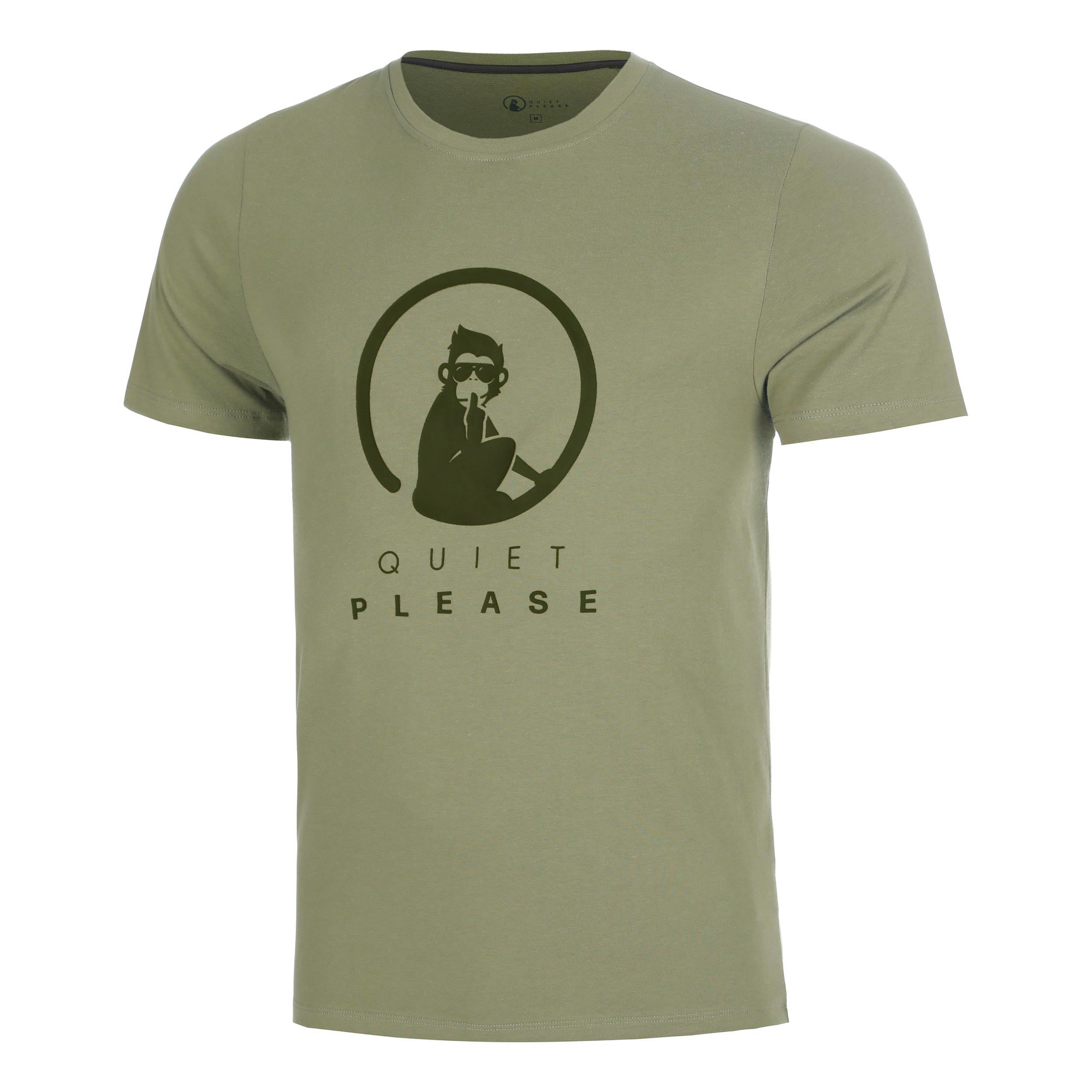 Quiet Please Memories Training Camiseta de manga corta Hombres - caqui