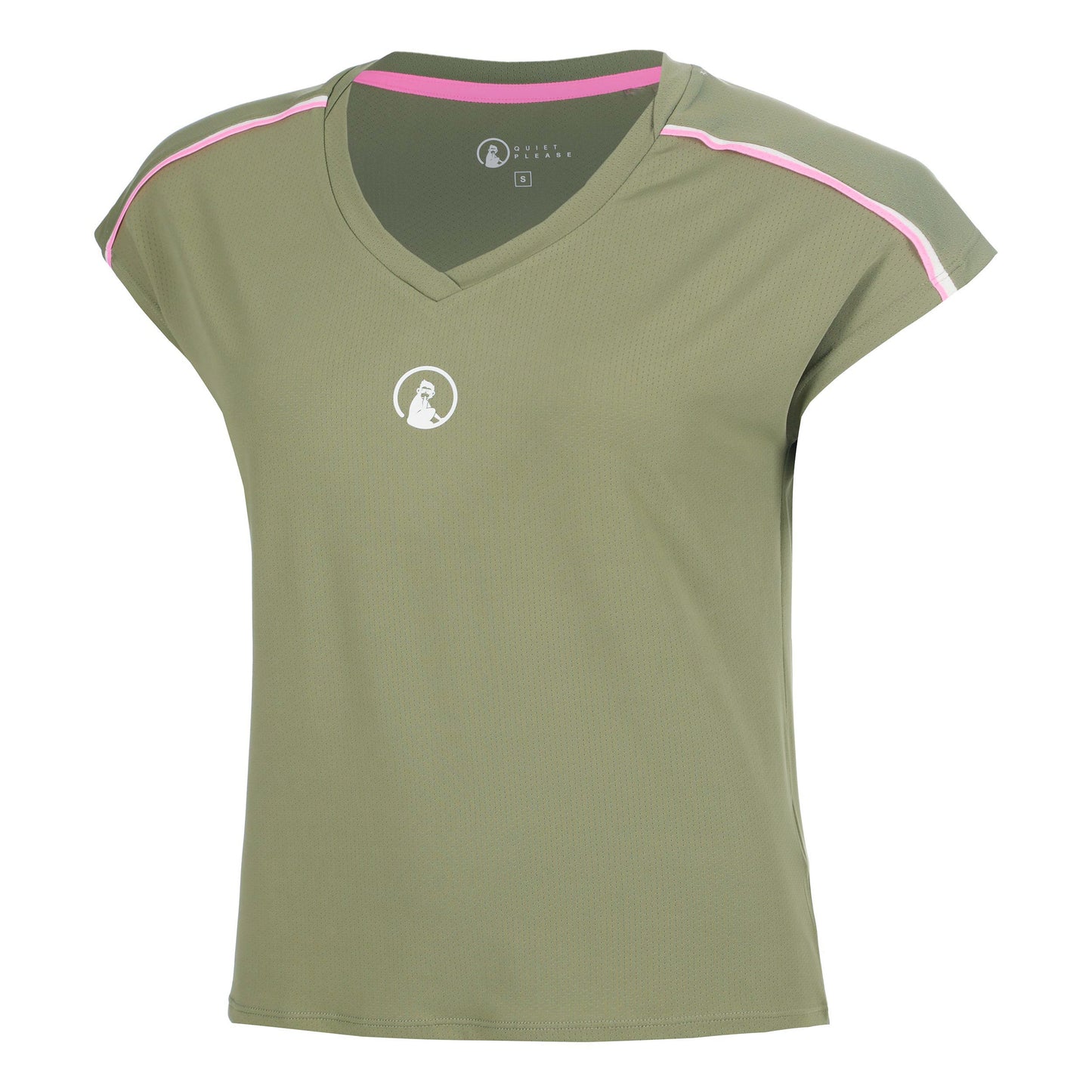 Quiet Please Memories Volley Camiseta de manga corta Mujeres - caqui