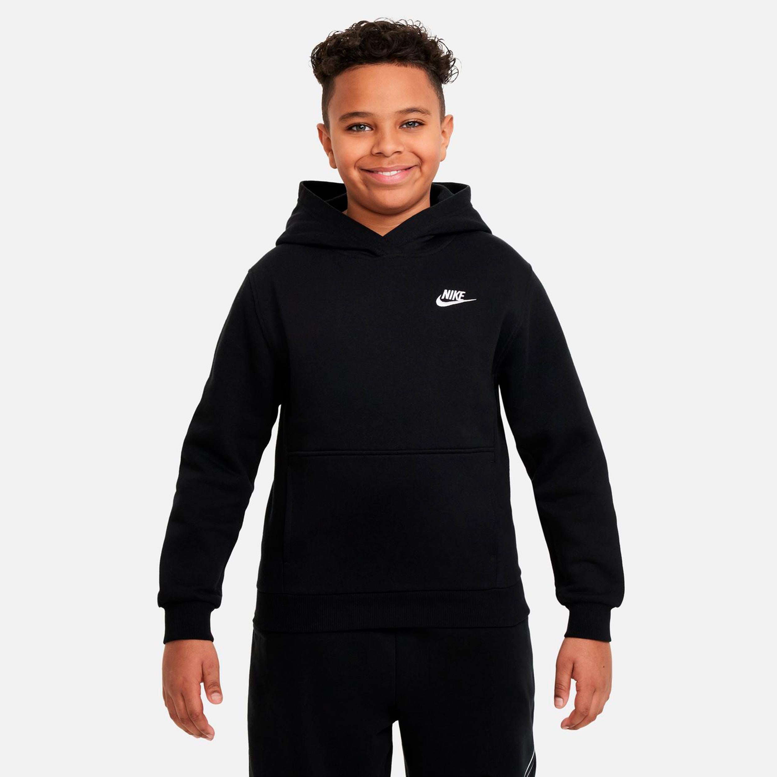 Nike Club Fleece Sudadera con capucha Niños - negro