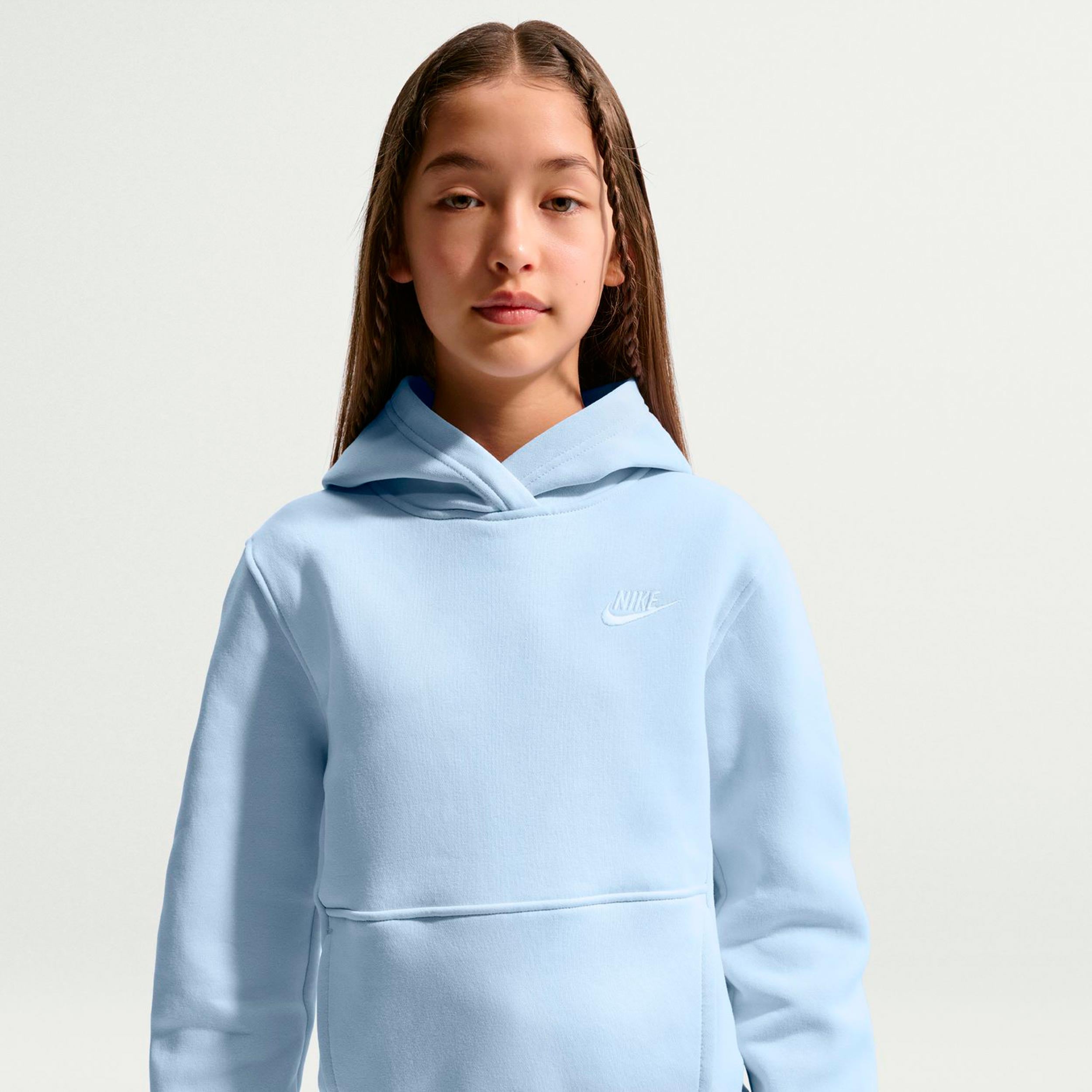 Nike Club Fleece Sudadera con capucha Niños - azul claro