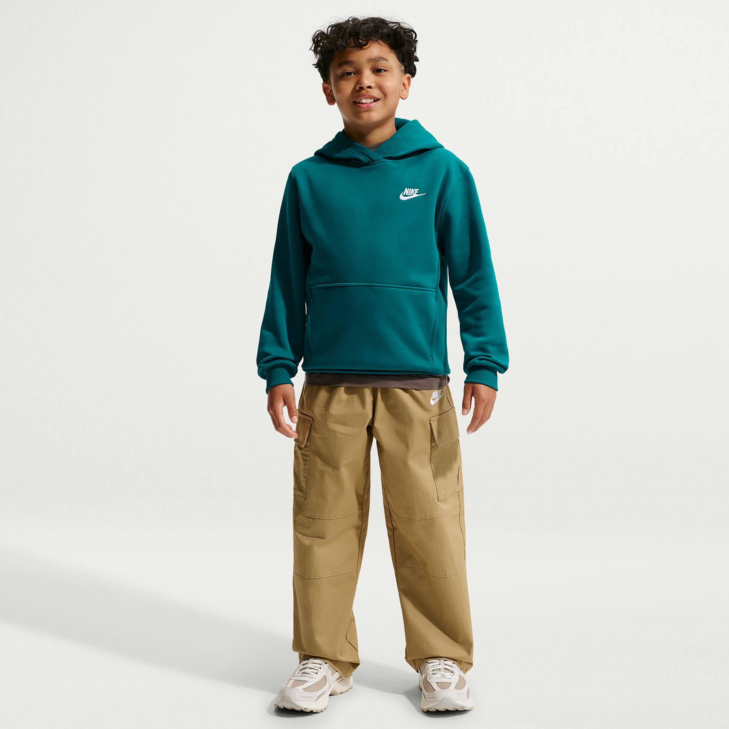 Nike Club Fleece Sudadera con capucha Niños - color petróleo