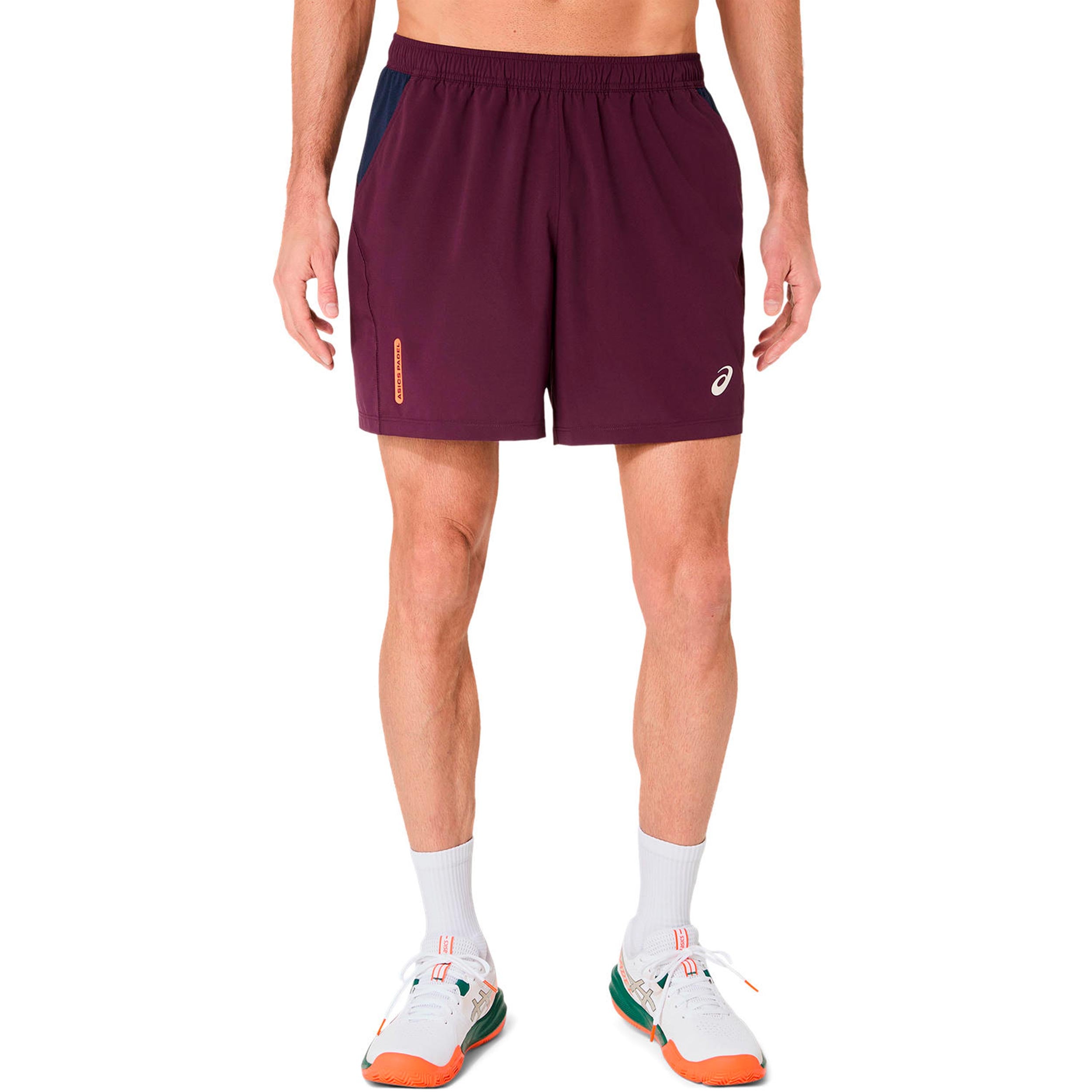 ASICS Court 7in Shorts Hombres - rojo vino
