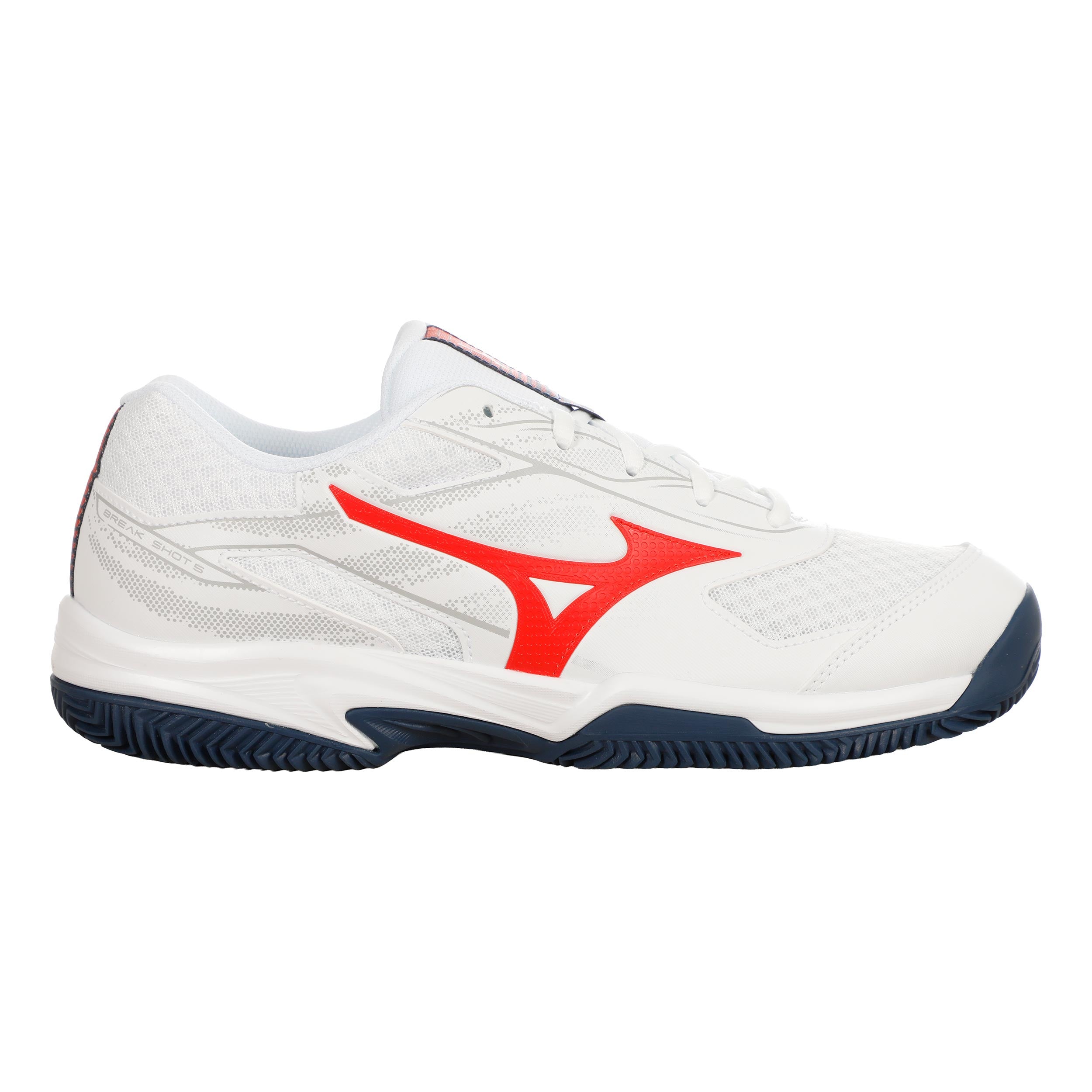 Mizuno Break Shot 5 Zapatilla tierra batida Hombres - blanco, naranja