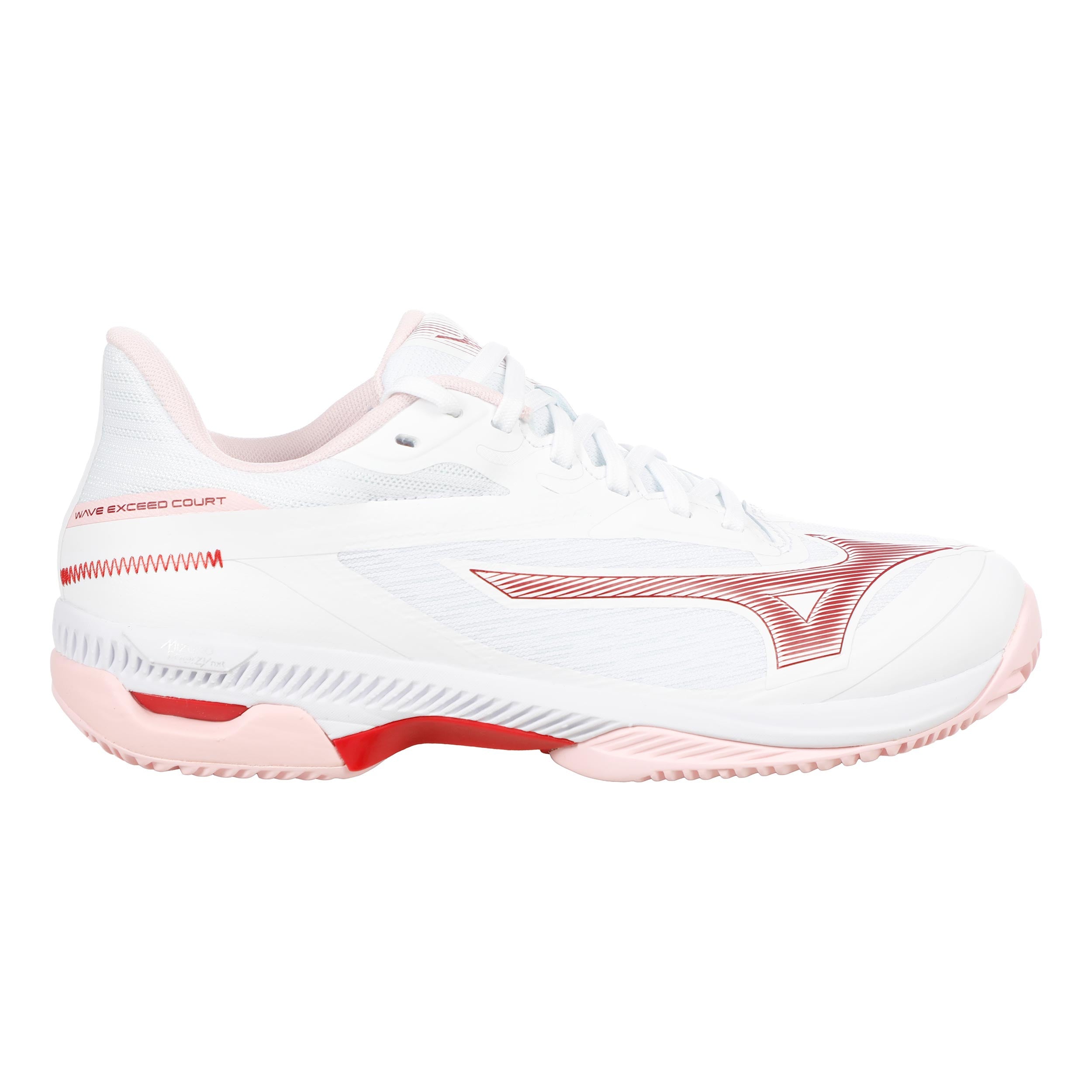 Mizuno Wave Exceed Court Zapatilla tierra batida Mujeres - blanco, baya
