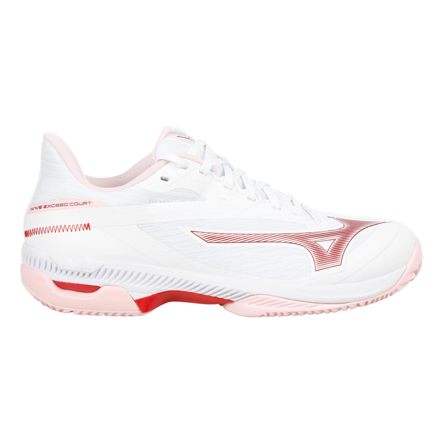 Mizuno Wave Exceed Court Zapatilla tierra batida Mujeres - blanco, baya