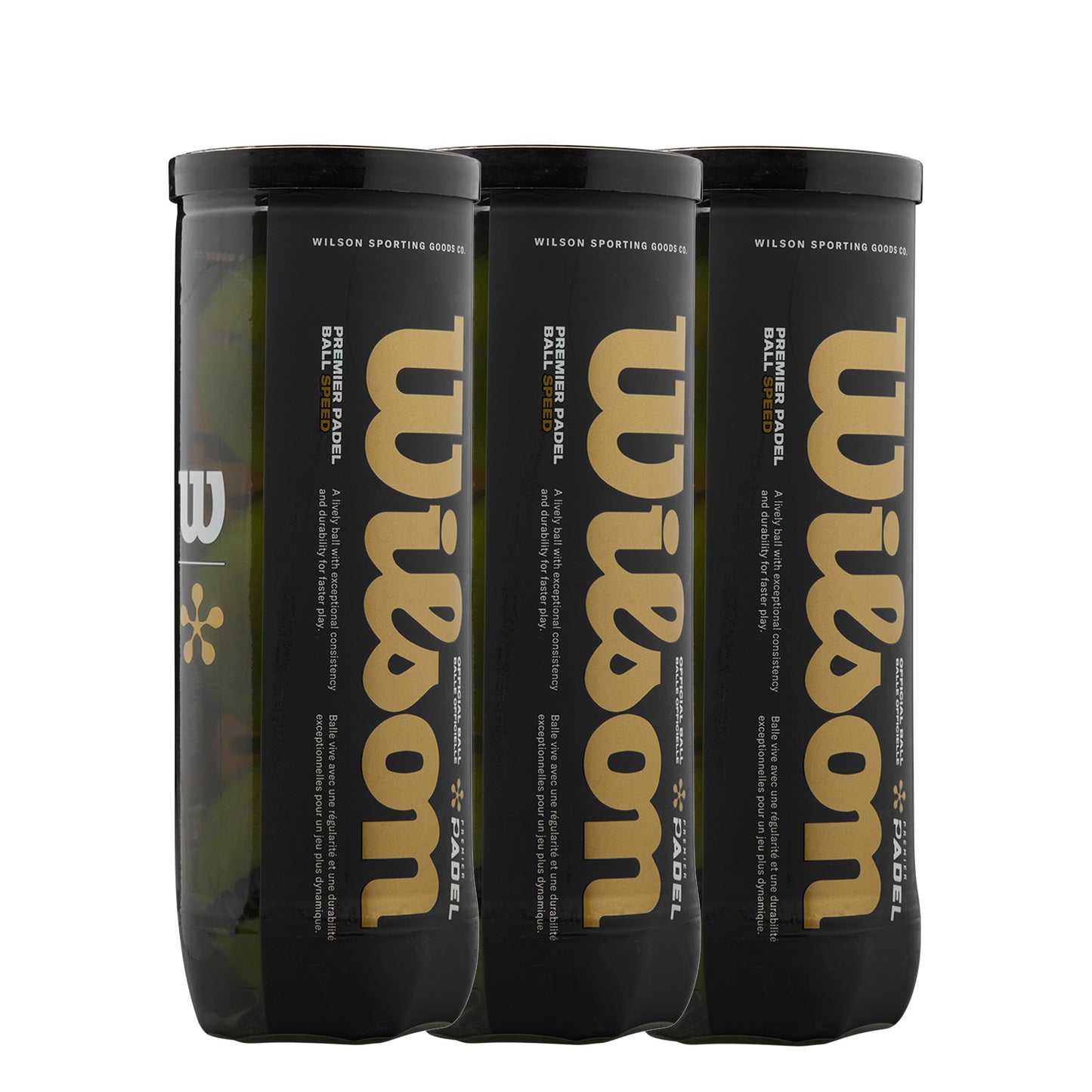 Wilson 3 botes de 3 pelotas Premier Padel Speed X3