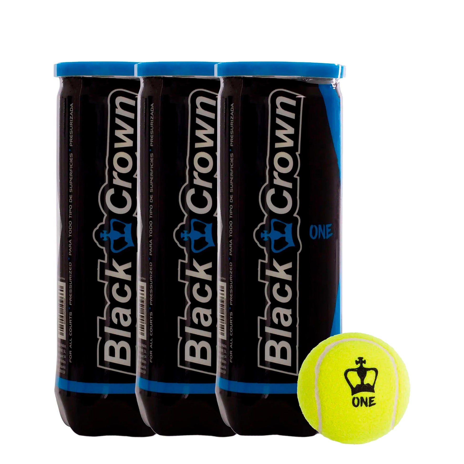 Black Crown 3 botes de 3 pelotas One