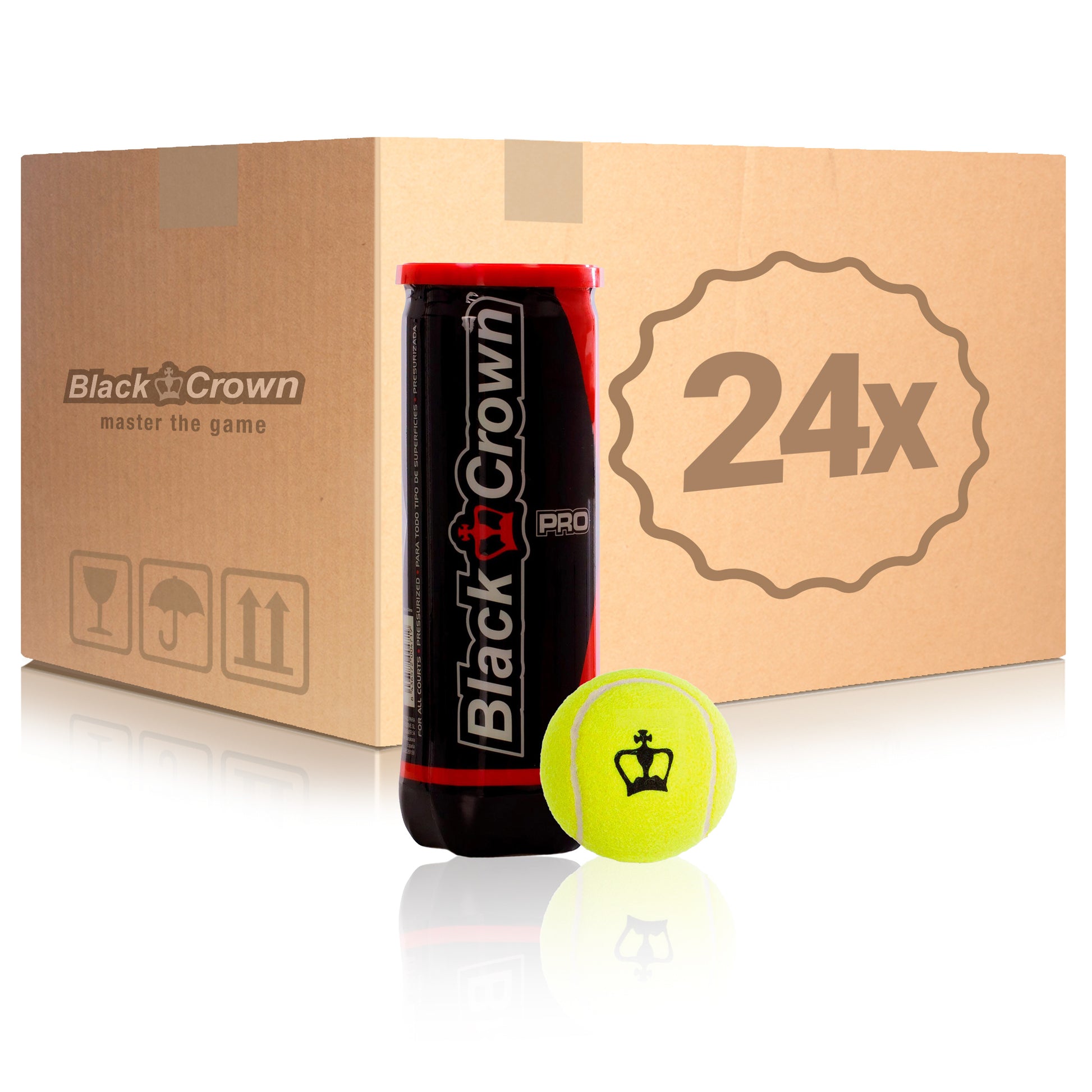 Black Crown 24 botes de 3 pelotas Pro En caja