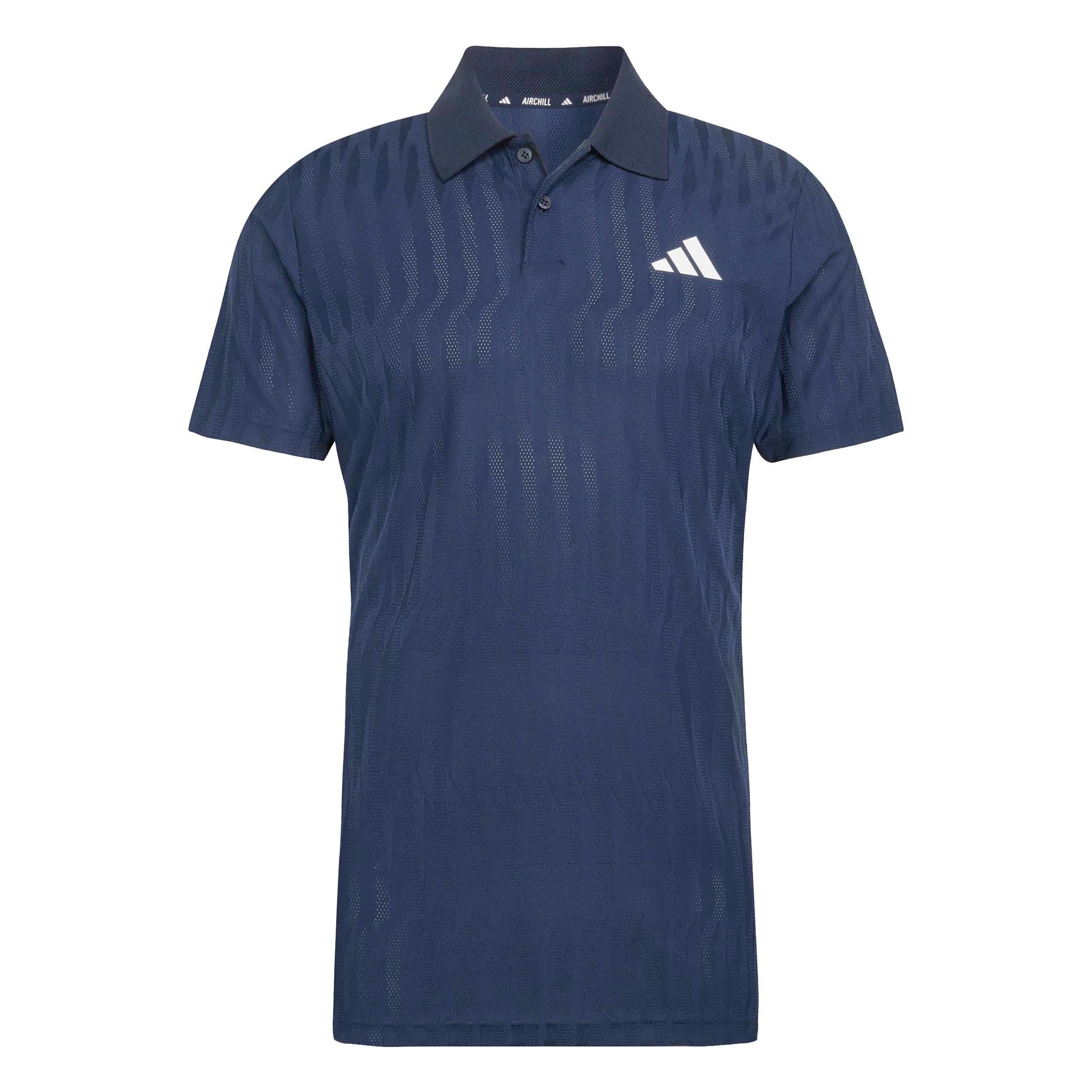 adidas Freelift Polo Hombres - azul oscuro, blanco