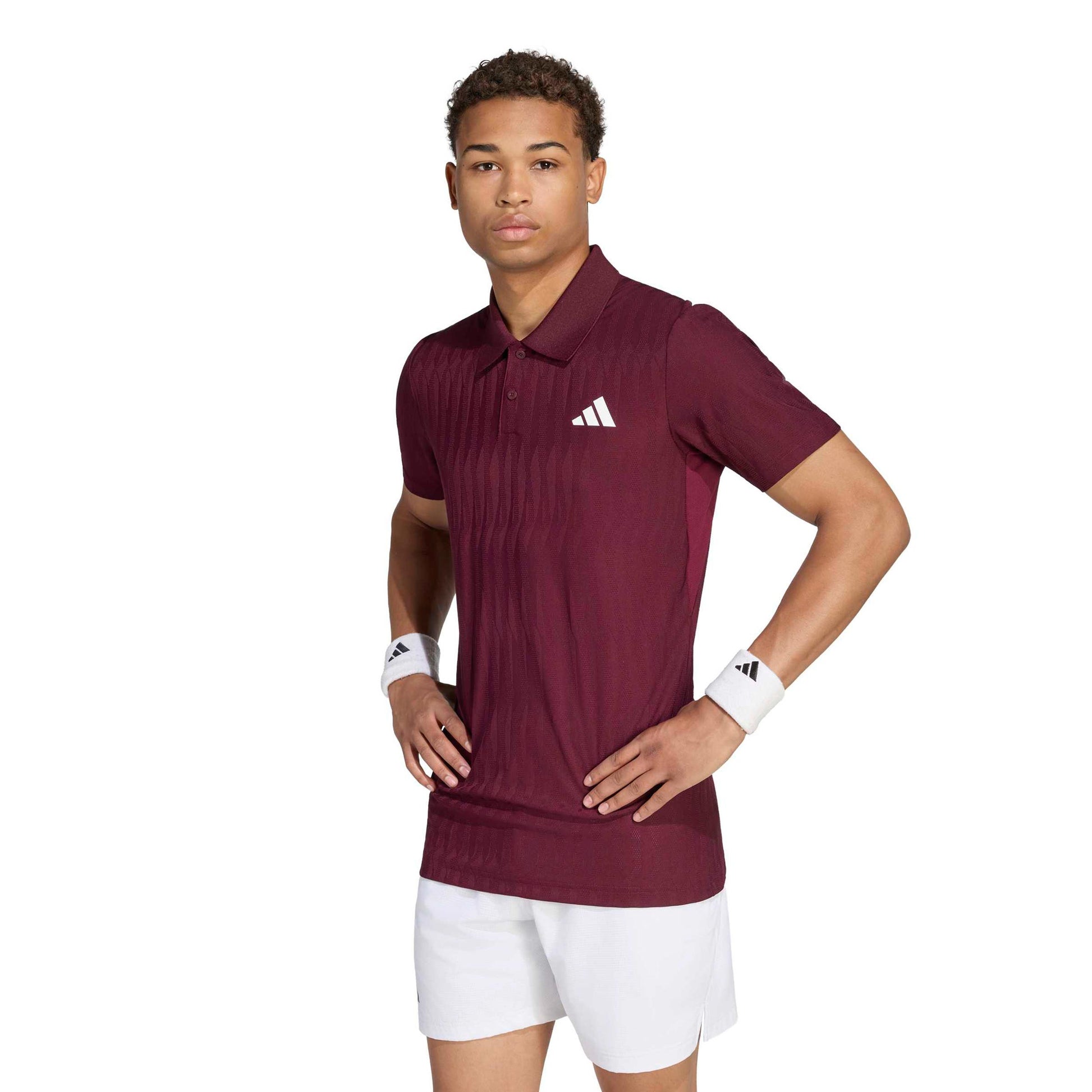 adidas Freelift Polo Hombres - rojo vino