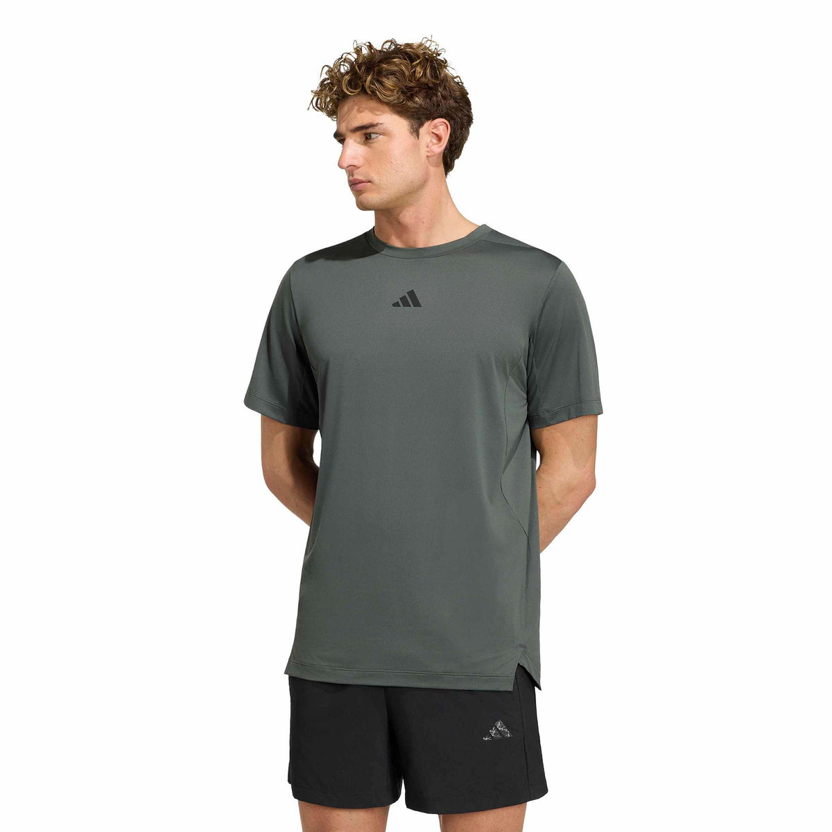 adidas D4T Essentials Camiseta de manga corta Hombres - verde oscuro