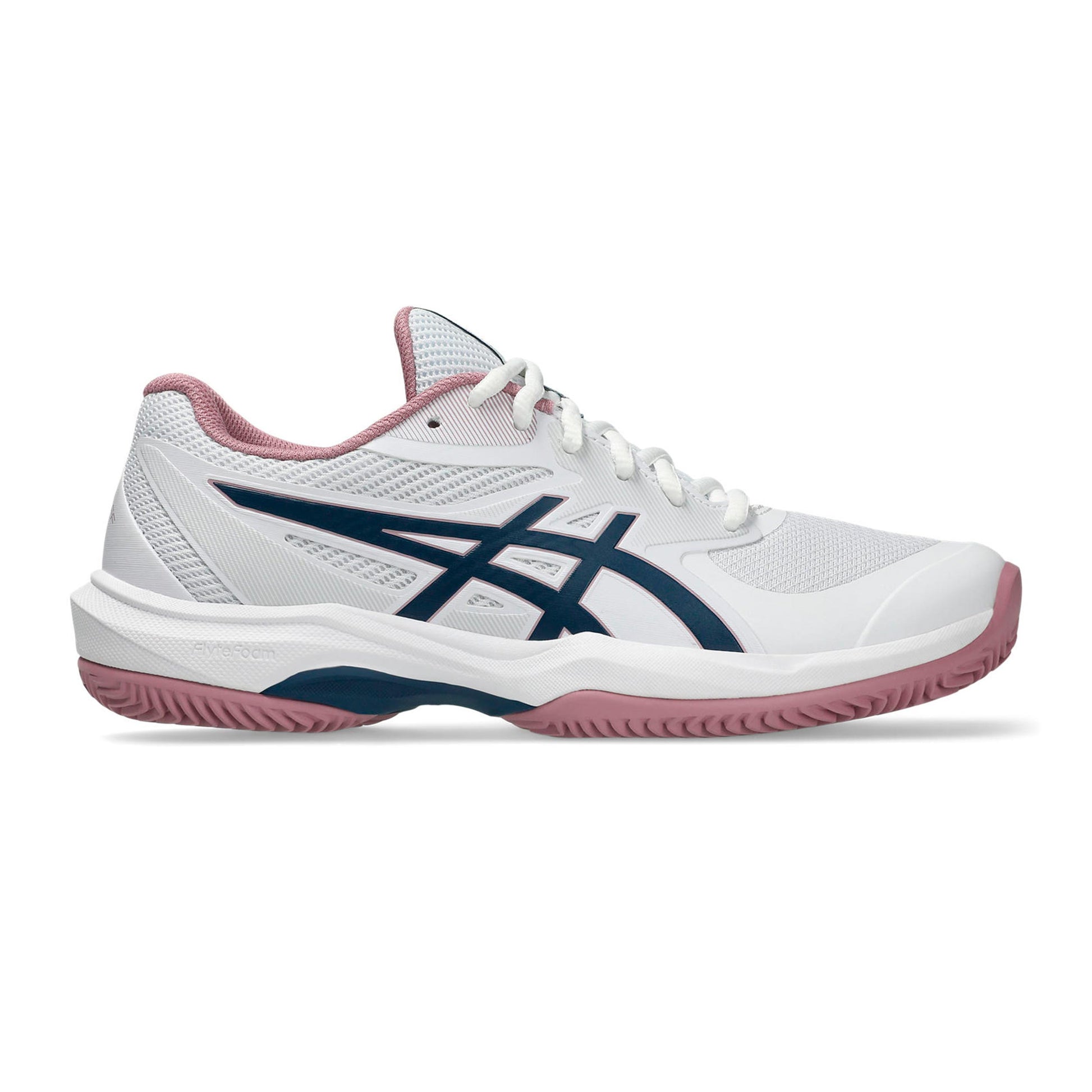 ASICS Game FF Zapatilla tierra batida Mujeres - blanco, azul oscuro